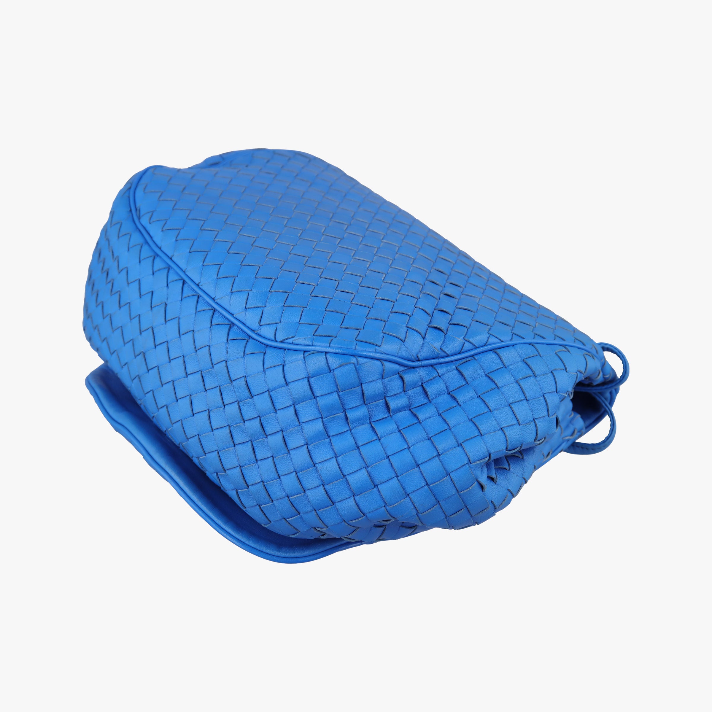 Pre-owned Bottega Veneta Intrecciato Blue lambskin  shoulderbag | stylenewstar