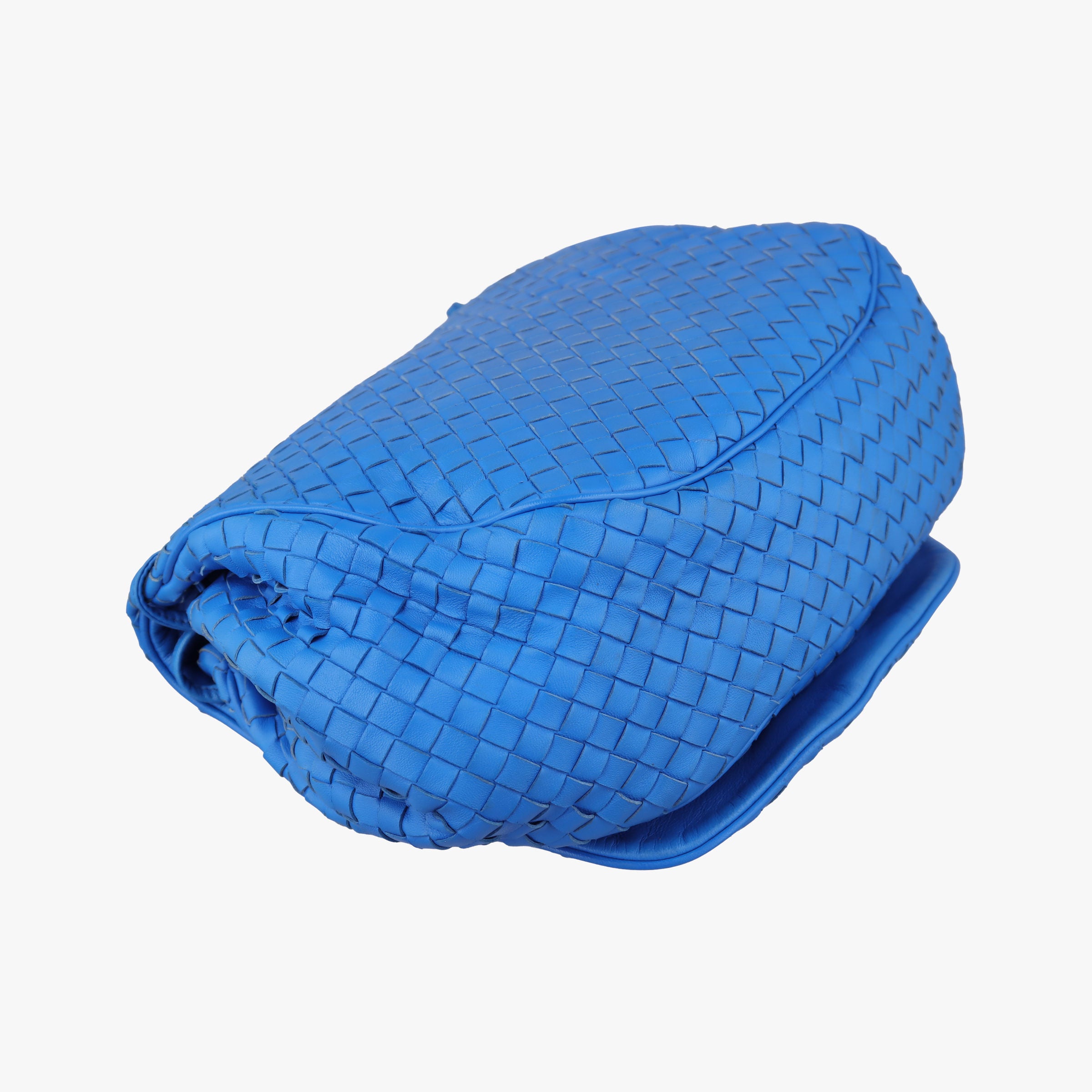 Pre-owned Bottega Veneta Intrecciato Blue lambskin  shoulderbag | stylenewstar