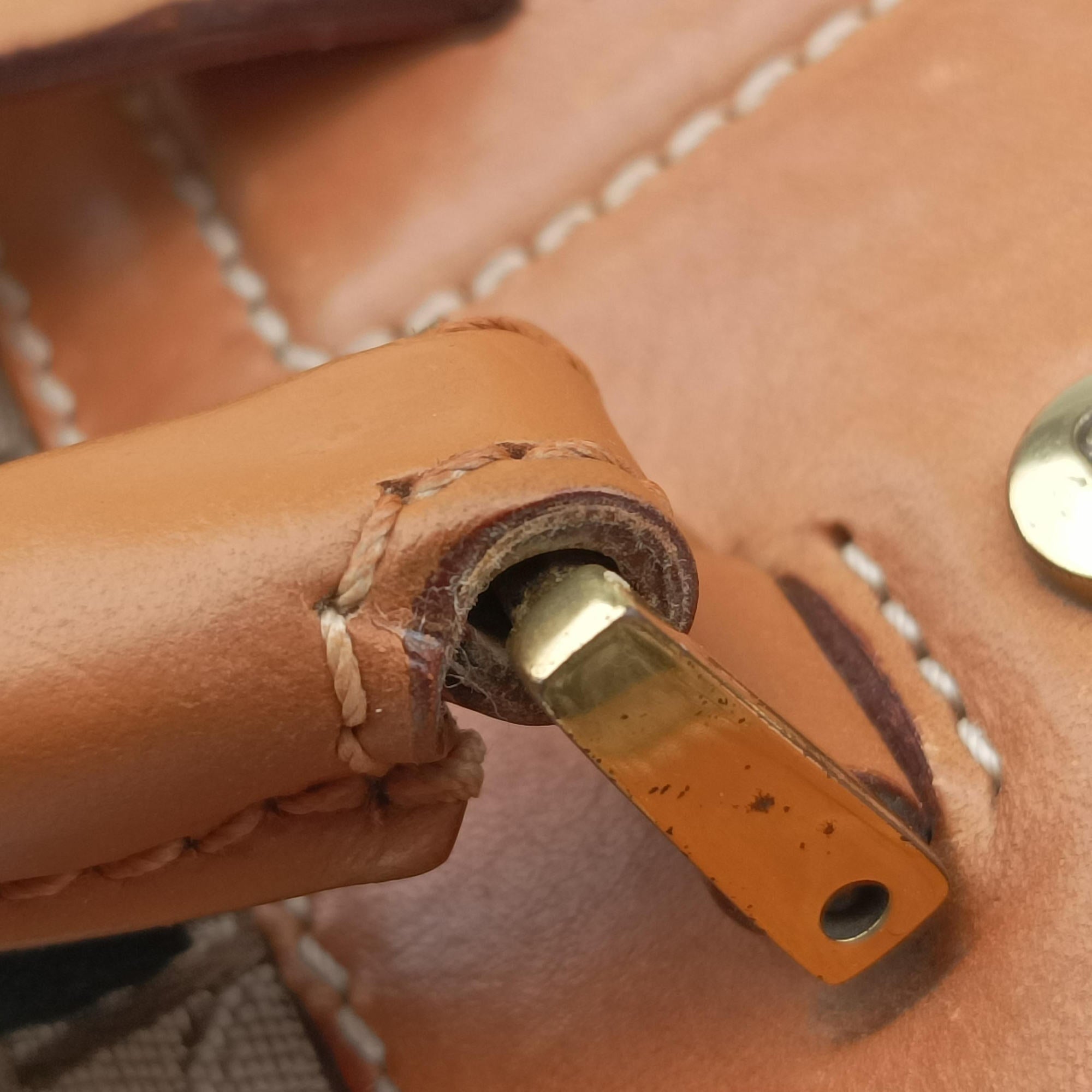 Pre-owned Christian Dior Street Chic Trotter Beige×brown canvas×leather  handbag | stylenewstar