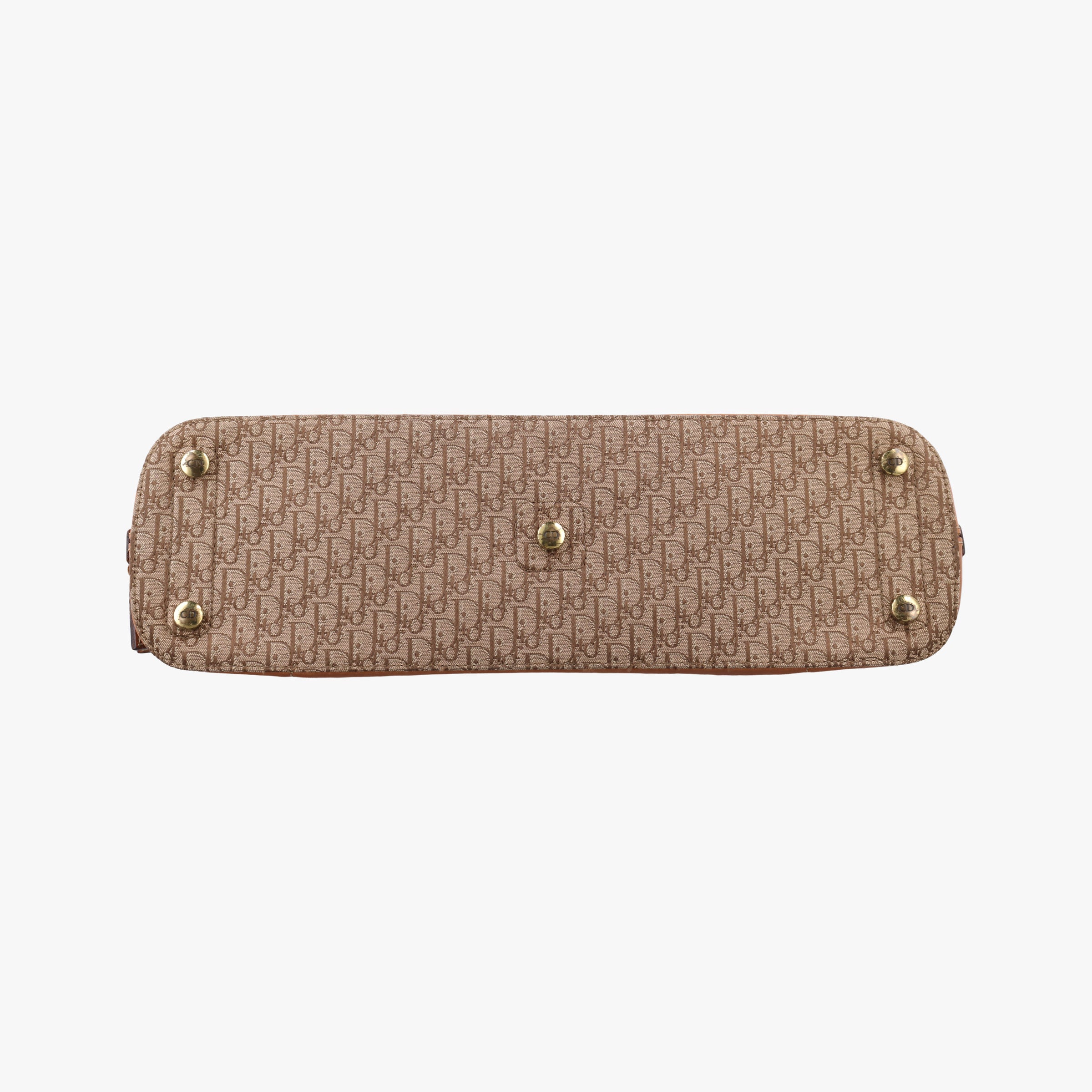 Pre-owned Christian Dior Street Chic Trotter Beige×brown canvas×leather  handbag | stylenewstar