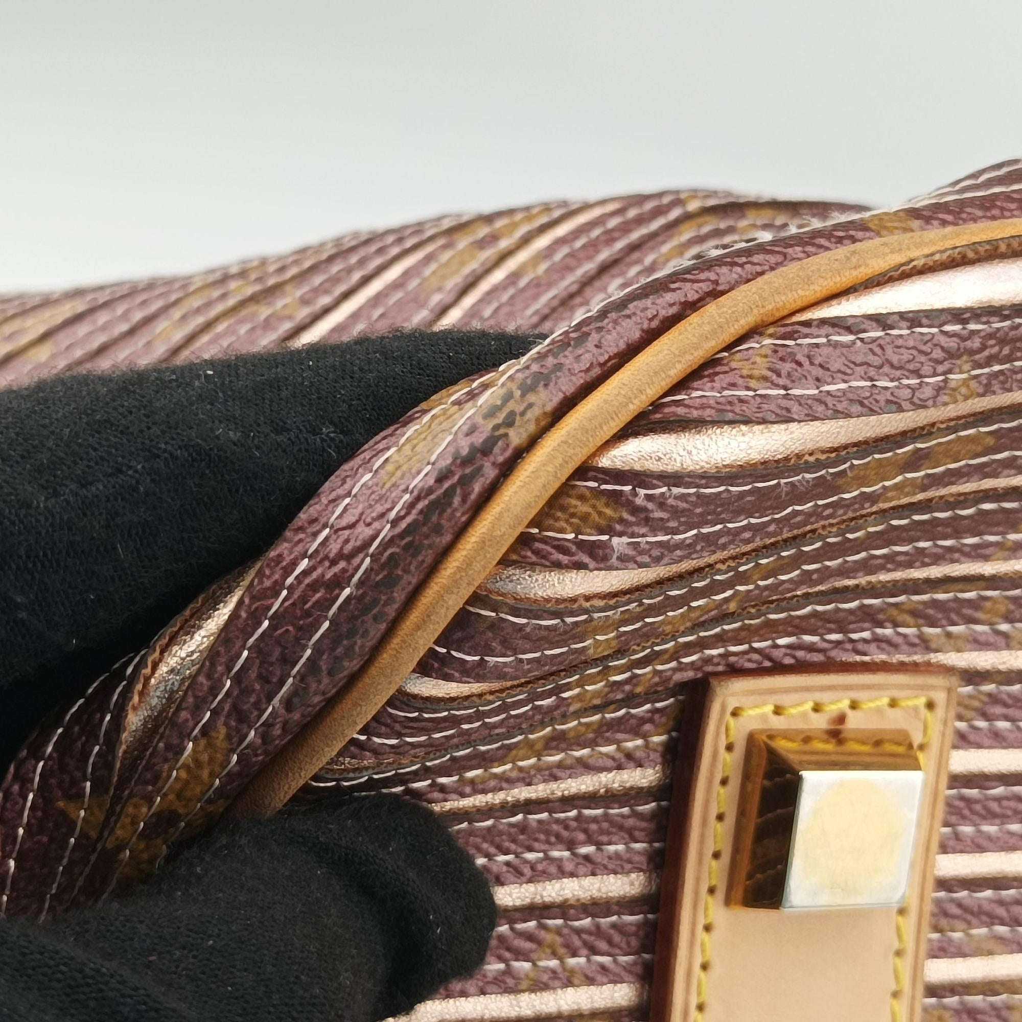 Pre-owned Louis Vuitton Neo Brown×Beige Monogram Eden M40379 shoulderbag | stylenewstar