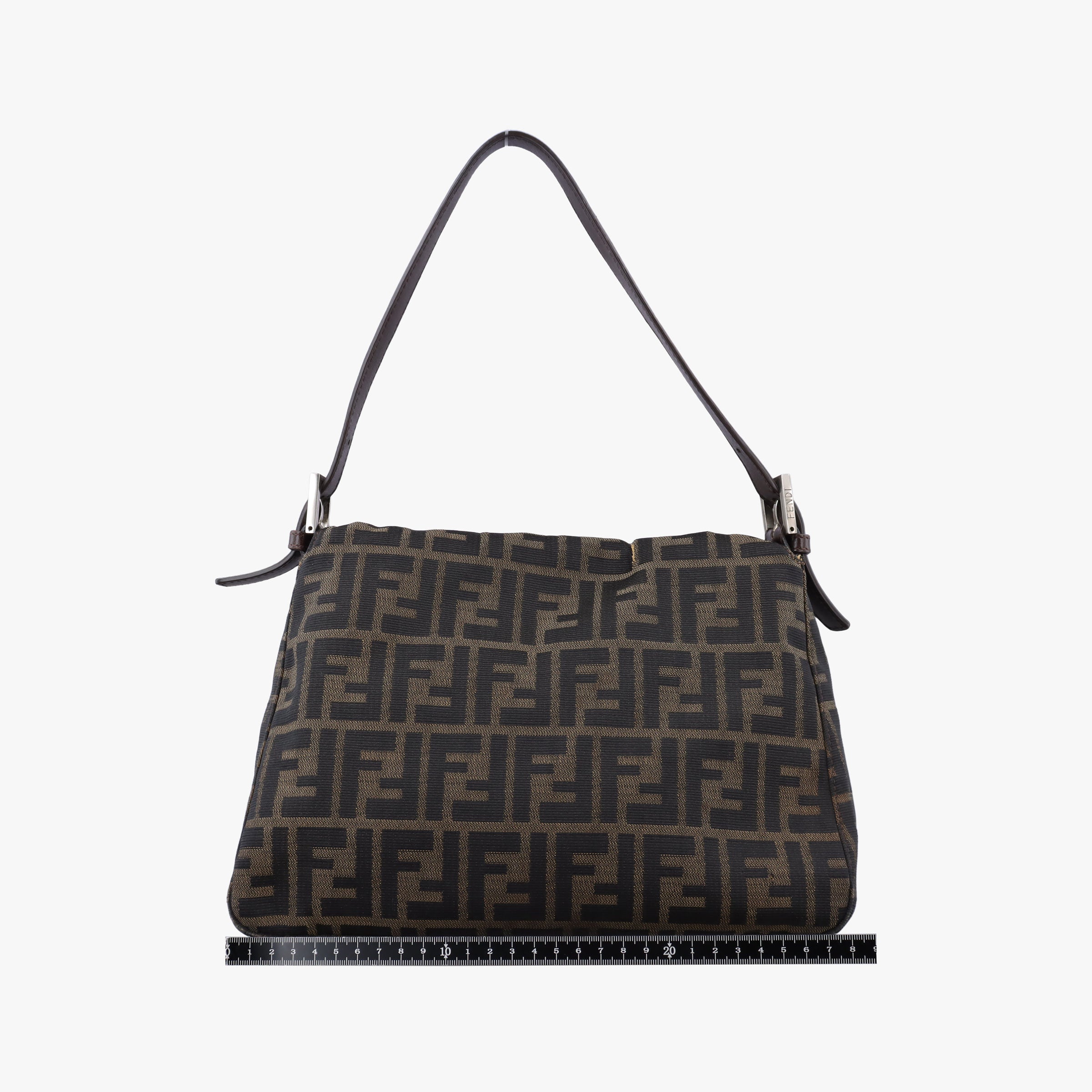 Pre-owned Fendi Baguette Zucchino Brown canvas 377526 shoulderbag | stylenewstar