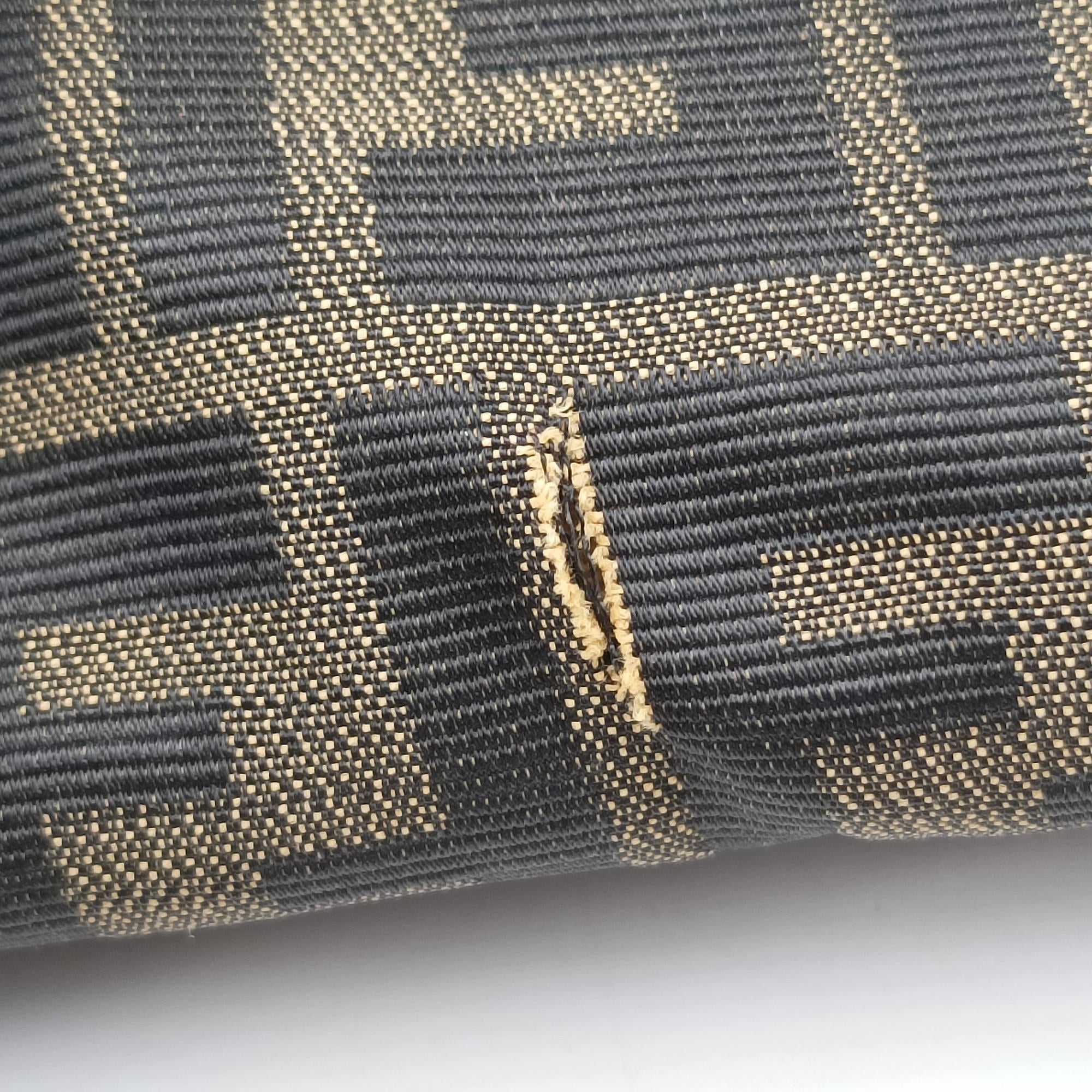 Pre-owned Fendi Baguette Zucchino Brown canvas 377526 shoulderbag | stylenewstar