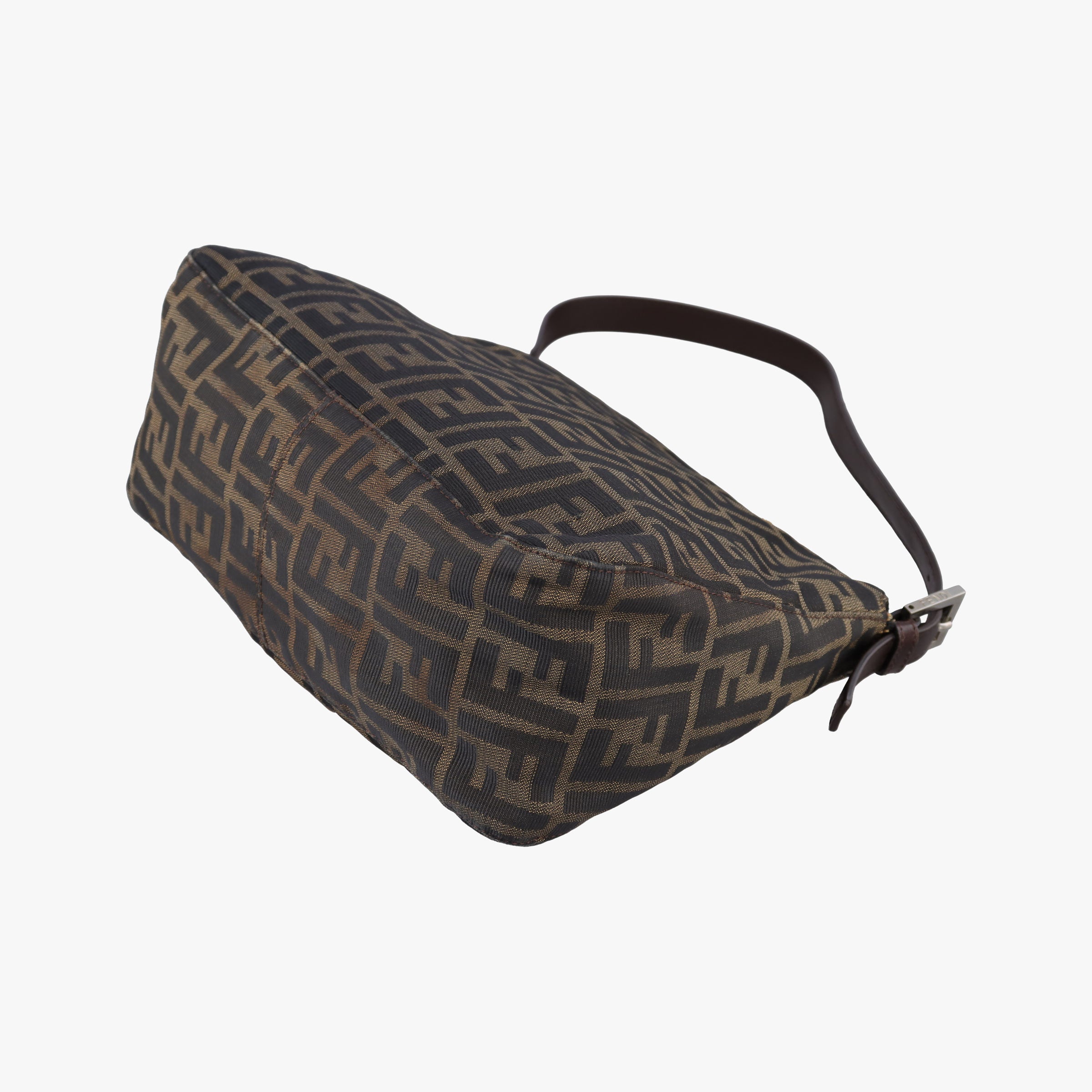 Pre-owned Fendi Baguette Zucchino Brown canvas 377526 shoulderbag | stylenewstar