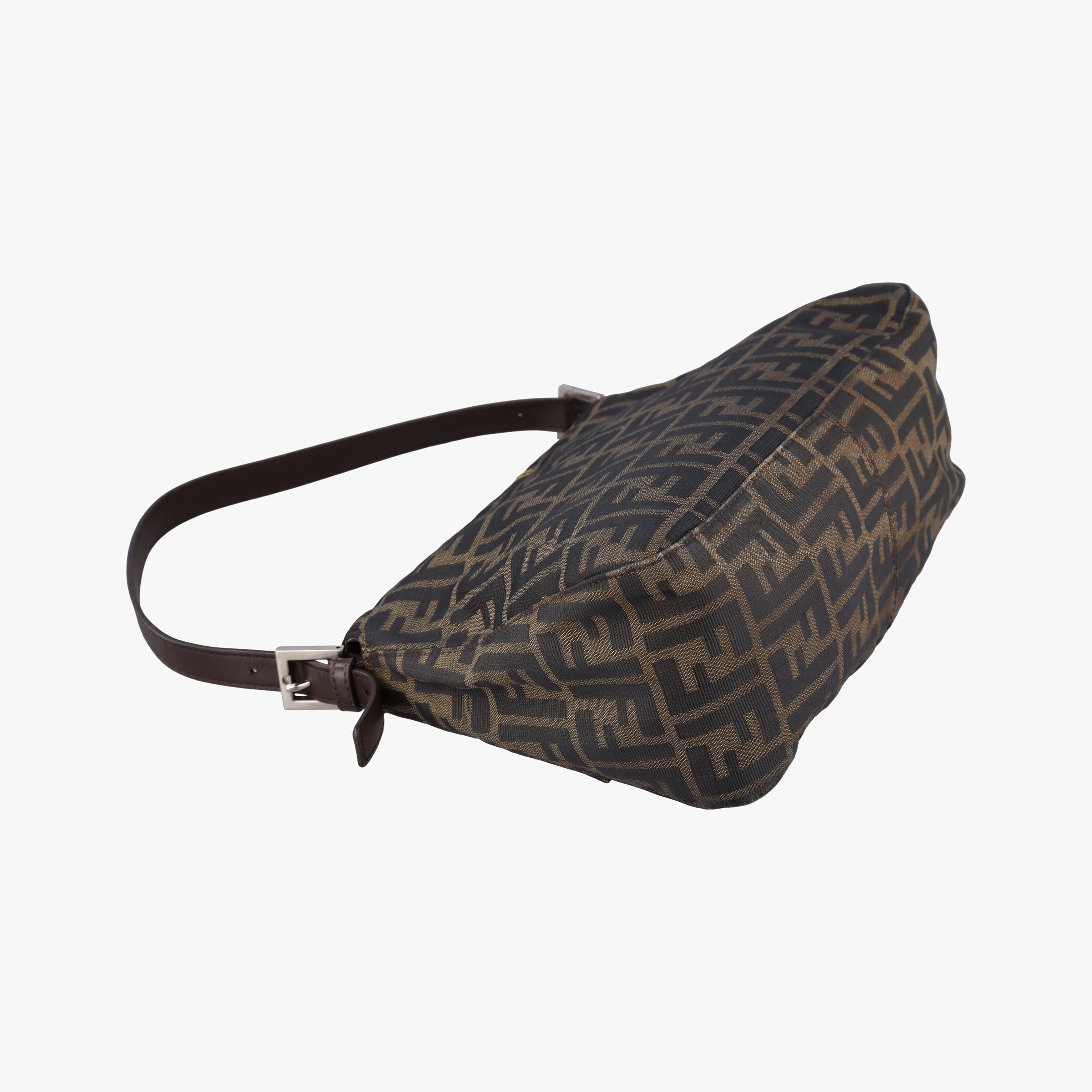 Pre-owned Fendi Baguette Zucchino Brown canvas 377526 shoulderbag | stylenewstar