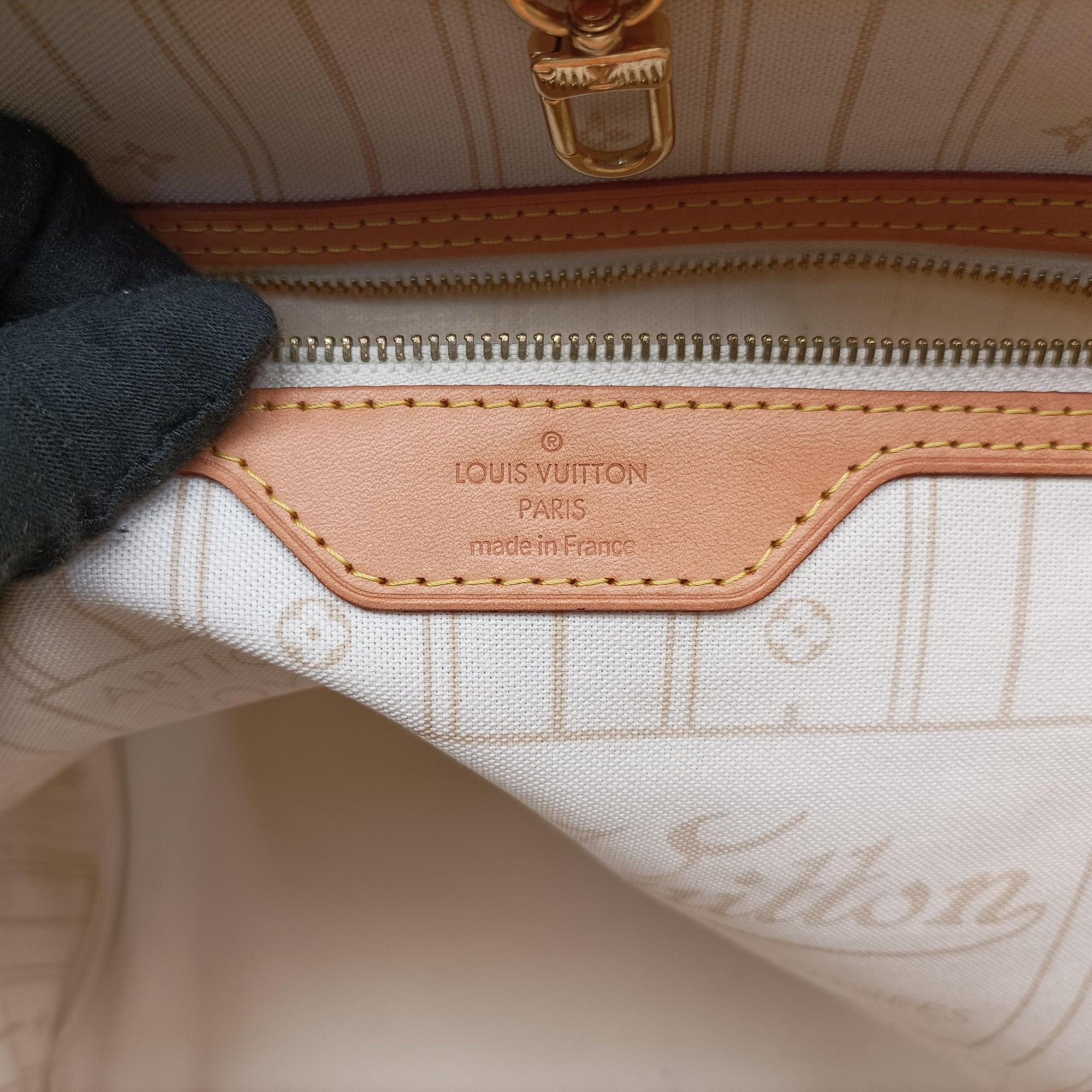 Secondhand Louis Vuitton NEVERFULL GM Azur Damier Canvas N51108 handbag | stylenewstar