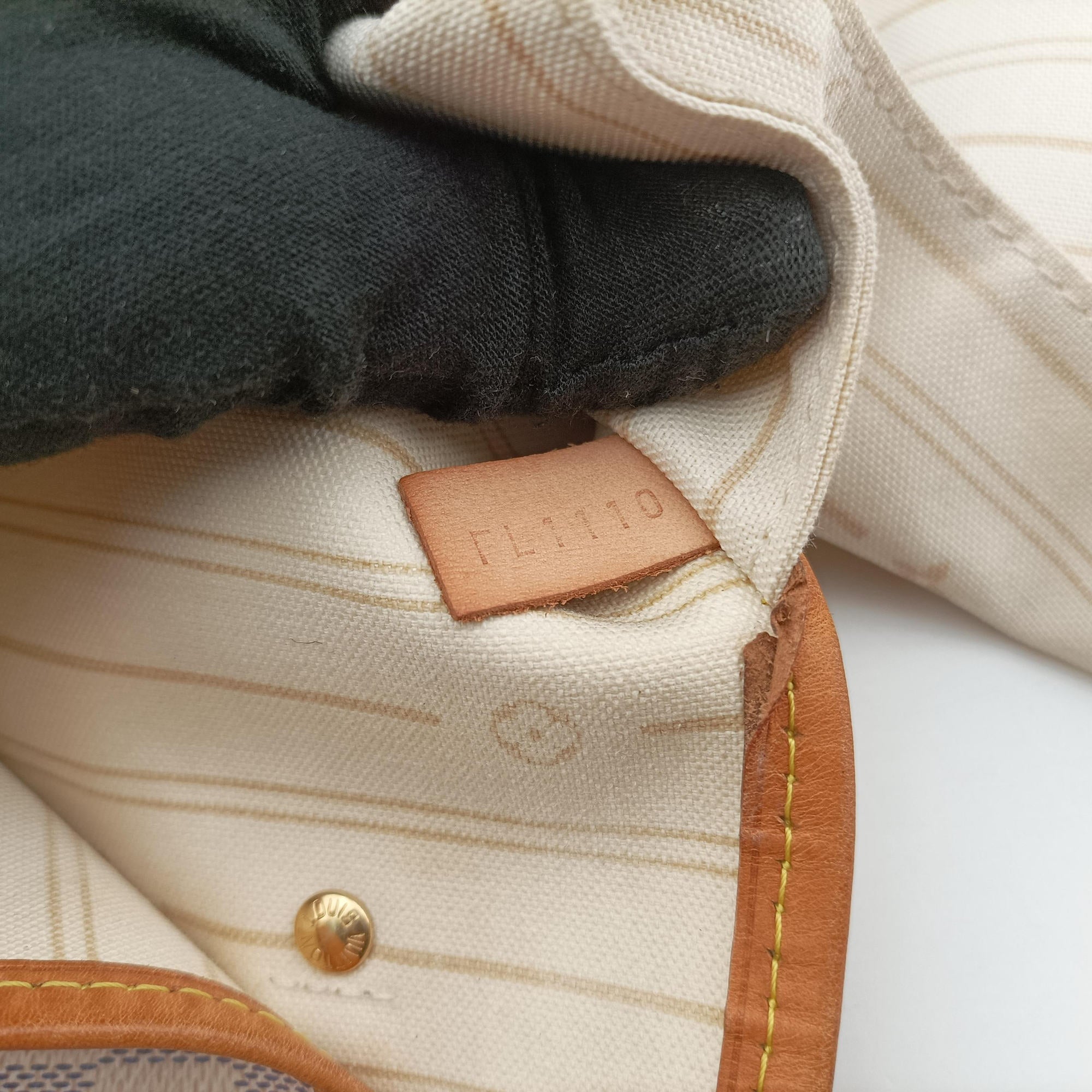 Secondhand Louis Vuitton NEVERFULL GM Azur Damier Canvas N51108 handbag | stylenewstar