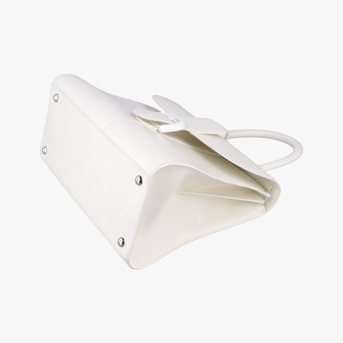 Secondhand Delvaux Brillon MM
 White Leather  shoulderbag | stylenewstar