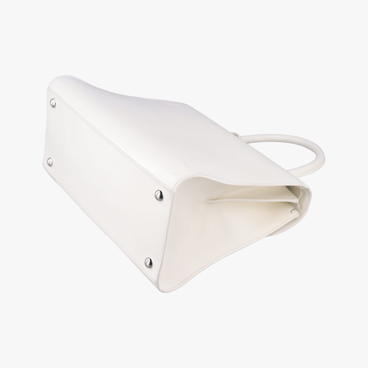 Secondhand Delvaux Brillon MM
 White Leather  shoulderbag | stylenewstar
