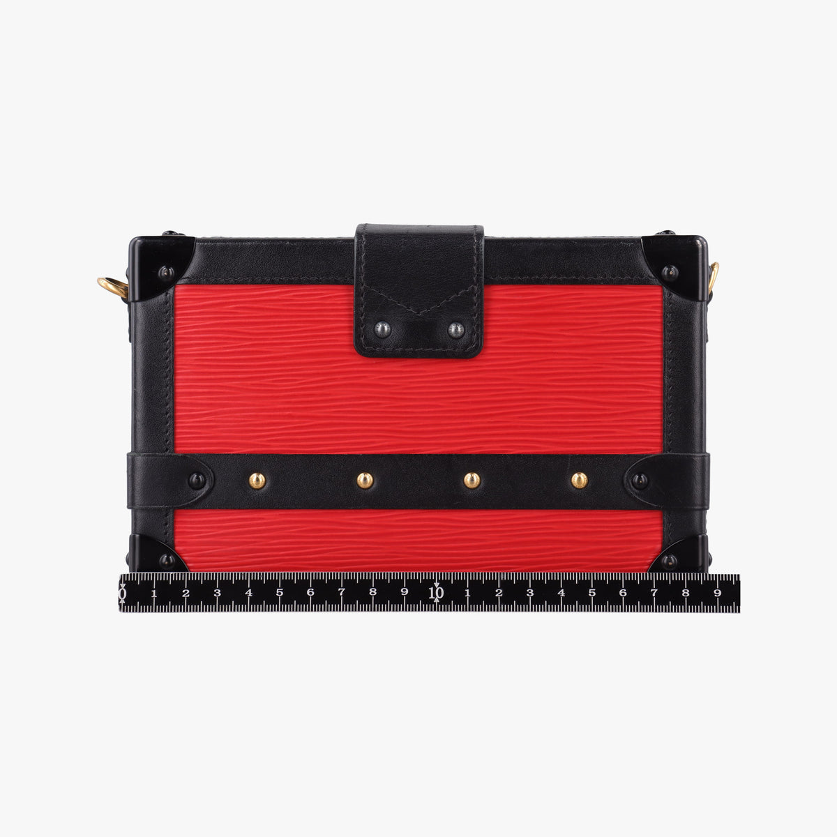 Pre-owned Louis Vuitton PETITE MALLE Noir×COQUELICOT epi×Leather M54651 shoulderbag | stylenewstar
