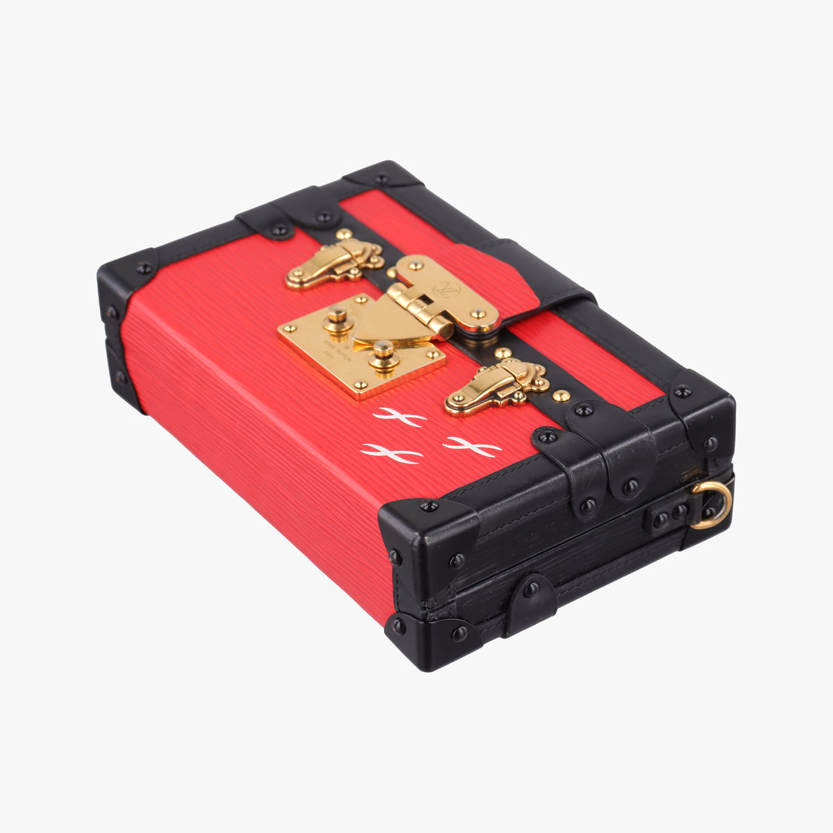 Pre-owned Louis Vuitton PETITE MALLE Noir×COQUELICOT epi×Leather M54651 shoulderbag | stylenewstar