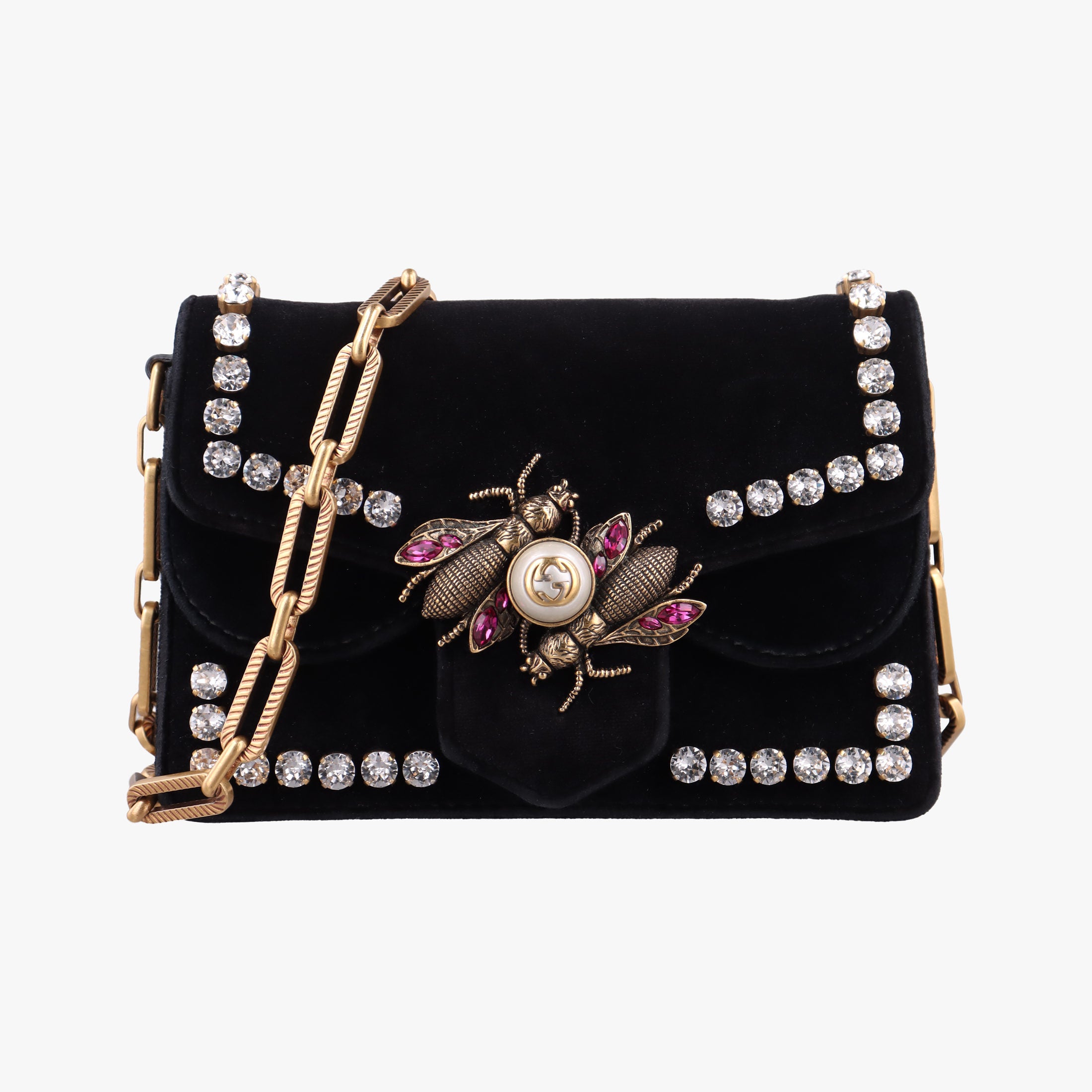 Secondhand Gucci Broadway Black velour 489218 shoulderbag | stylenewstar