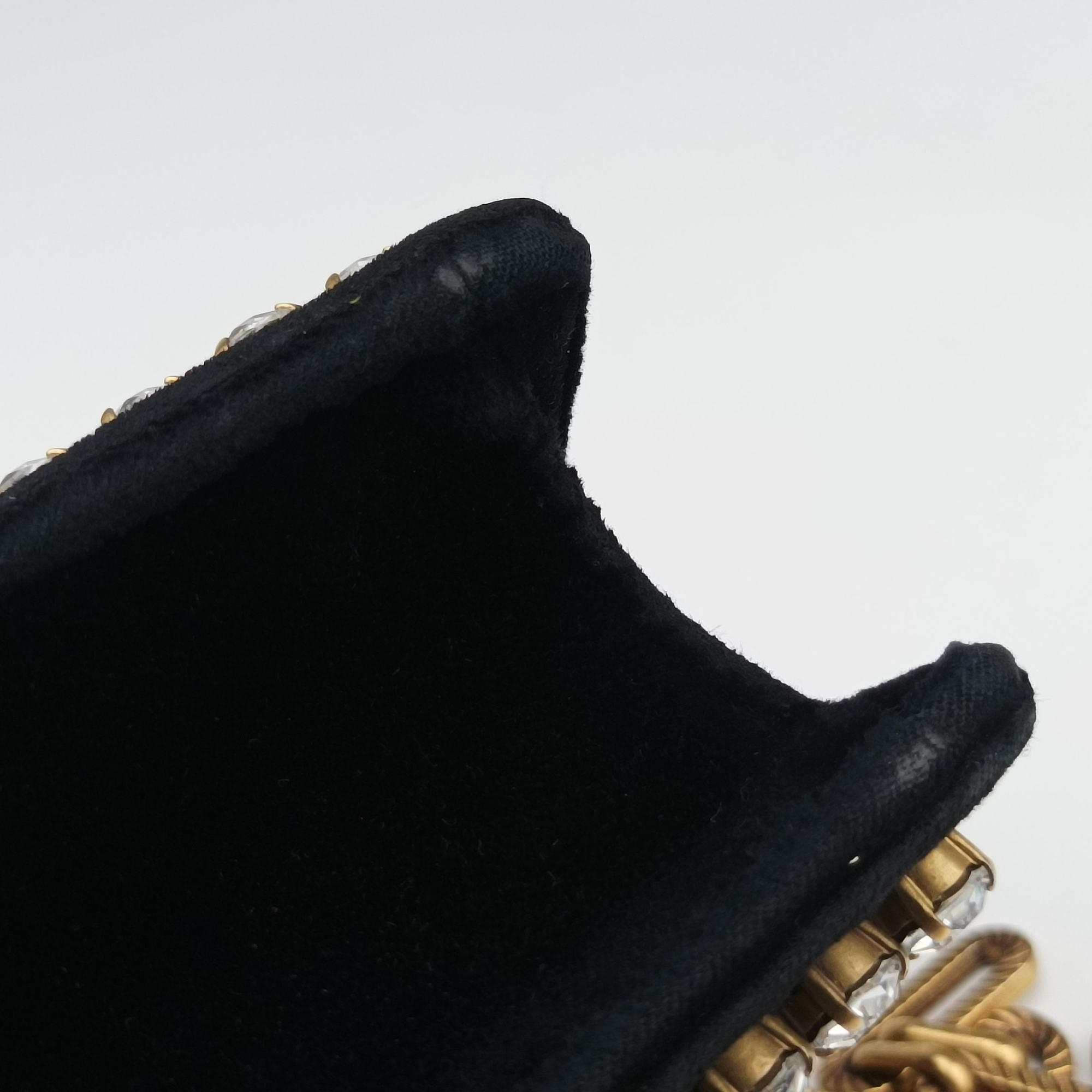 Secondhand Gucci Broadway Black velour 489218 shoulderbag | stylenewstar
