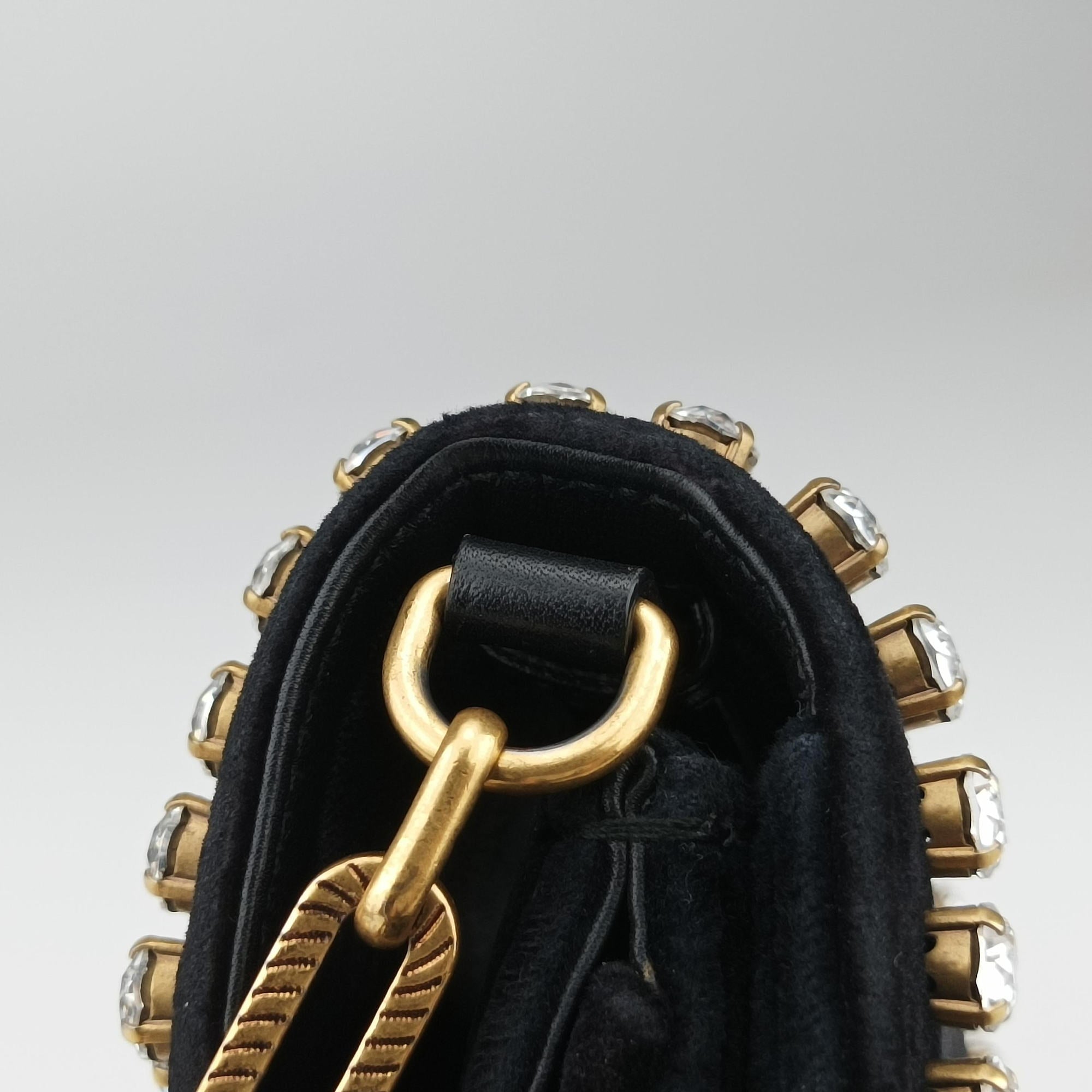 Secondhand Gucci Broadway Black velour 489218 shoulderbag | stylenewstar