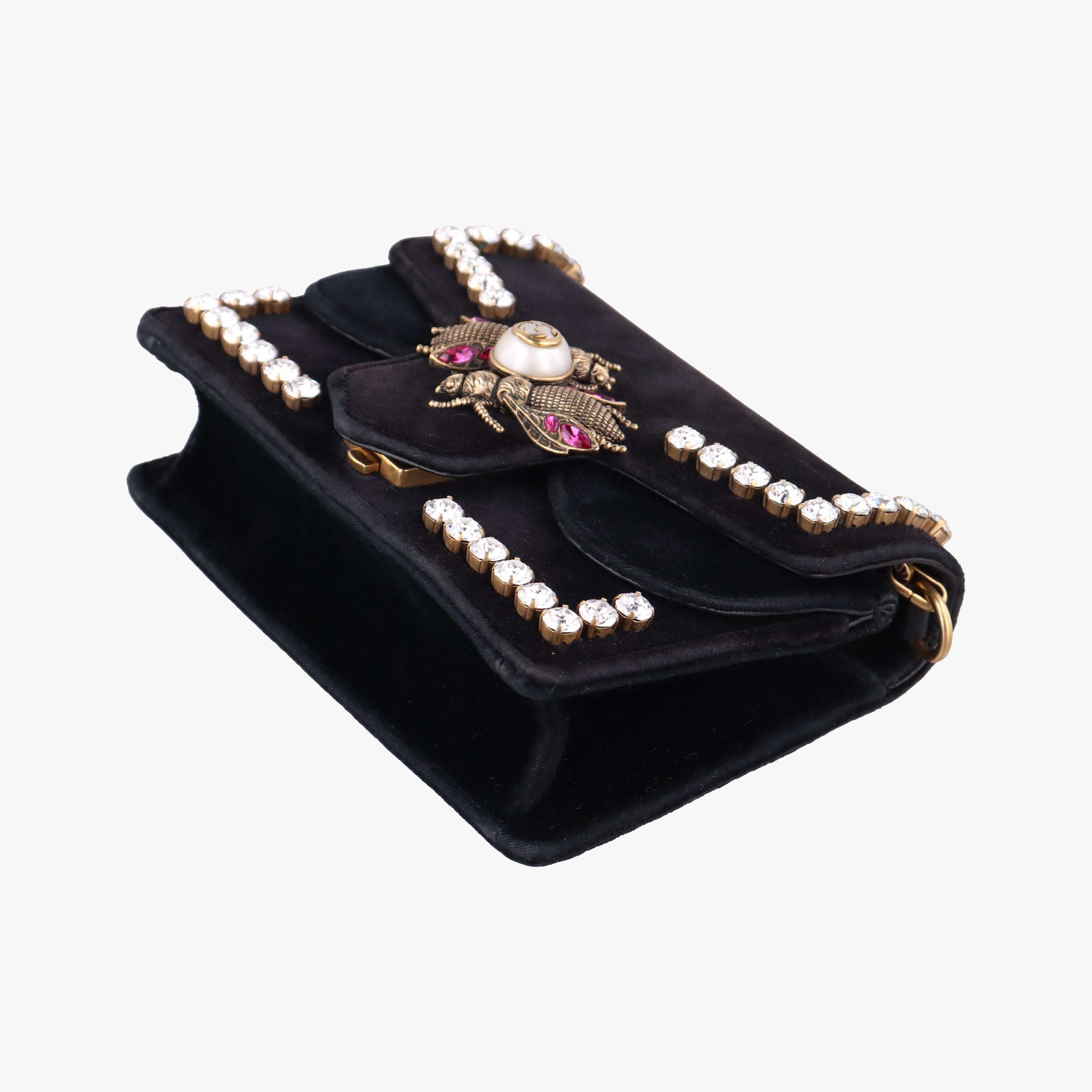 Secondhand Gucci Broadway Black velour 489218 shoulderbag | stylenewstar