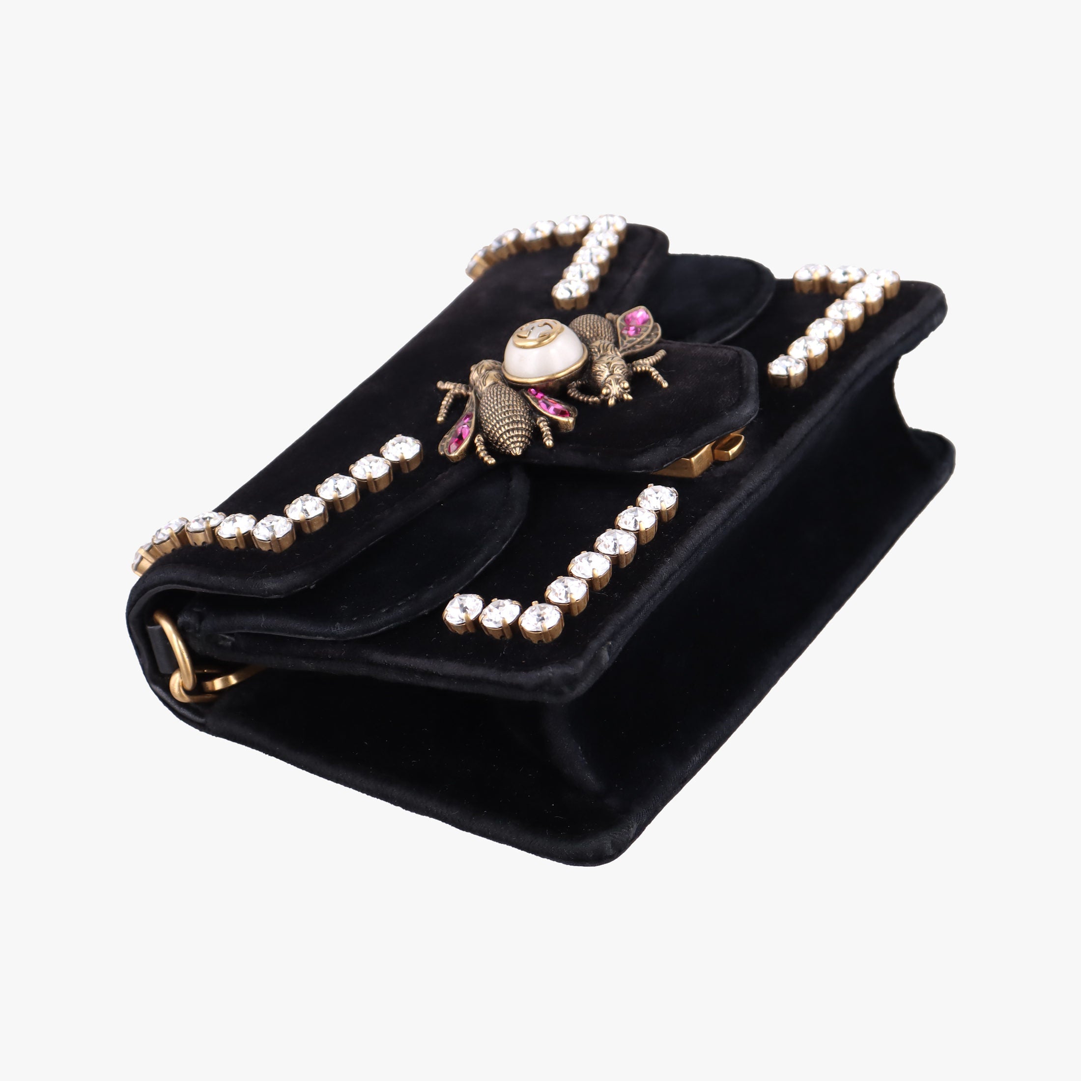 Secondhand Gucci Broadway Black velour 489218 shoulderbag | stylenewstar