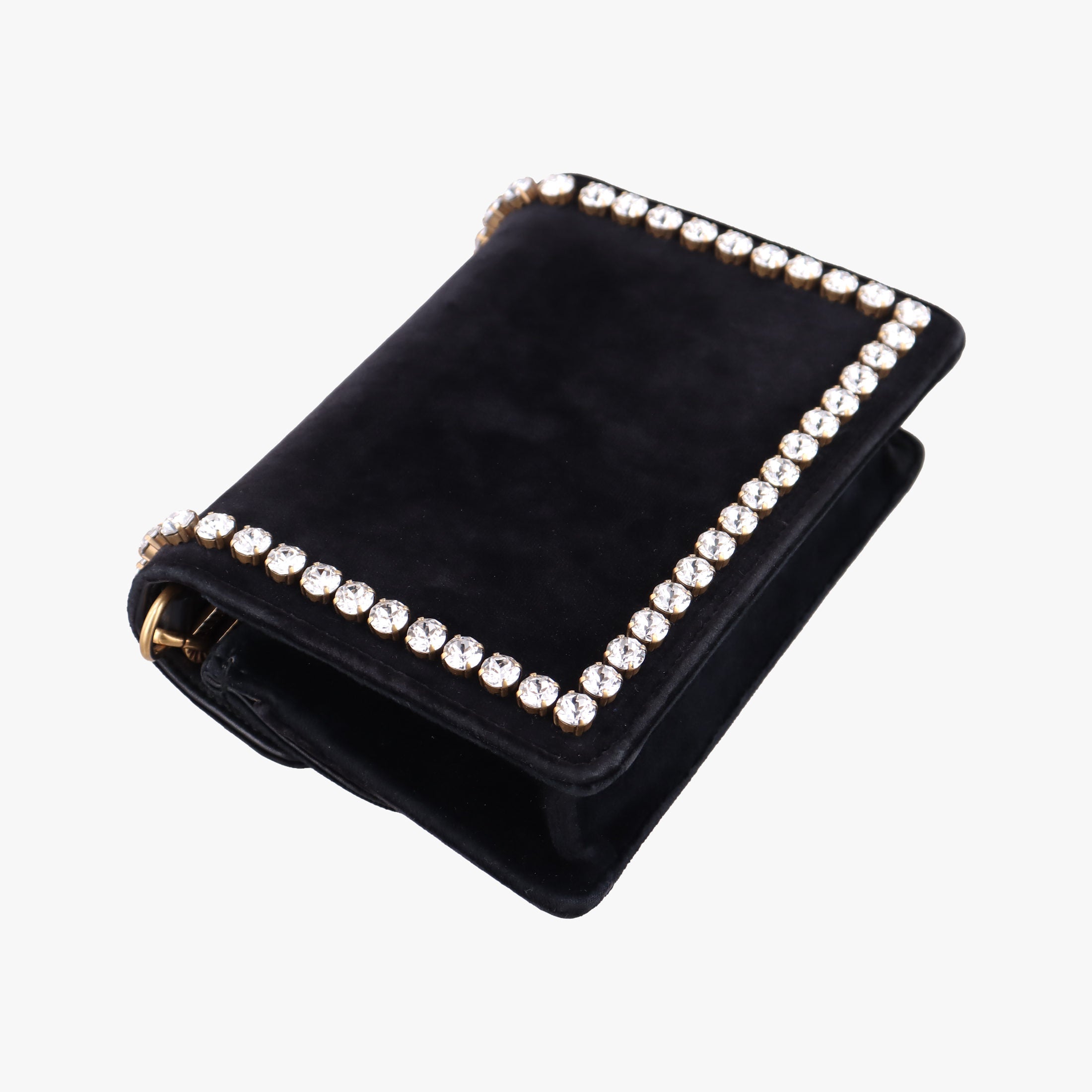 Secondhand Gucci Broadway Black velour 489218 shoulderbag | stylenewstar
