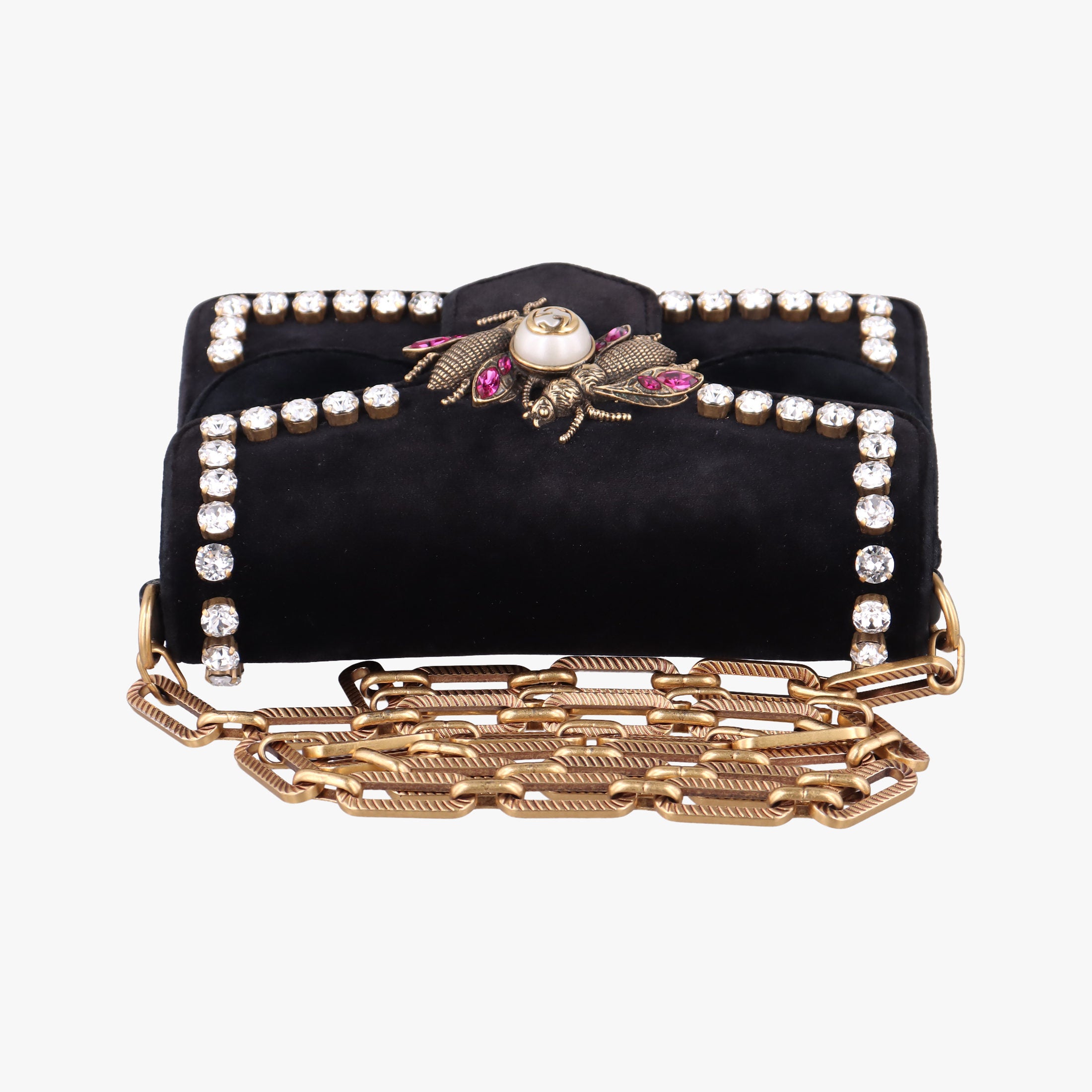 Secondhand Gucci Broadway Black velour 489218 shoulderbag | stylenewstar
