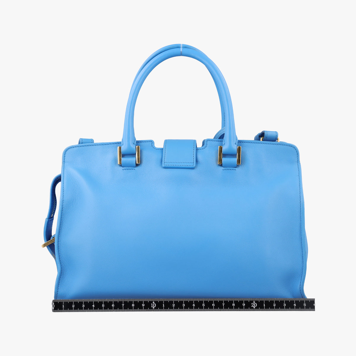 Secondhand Yves Saint Laurent BABY CABAS Blue Leather 400914 shoulderbag | stylenewstar