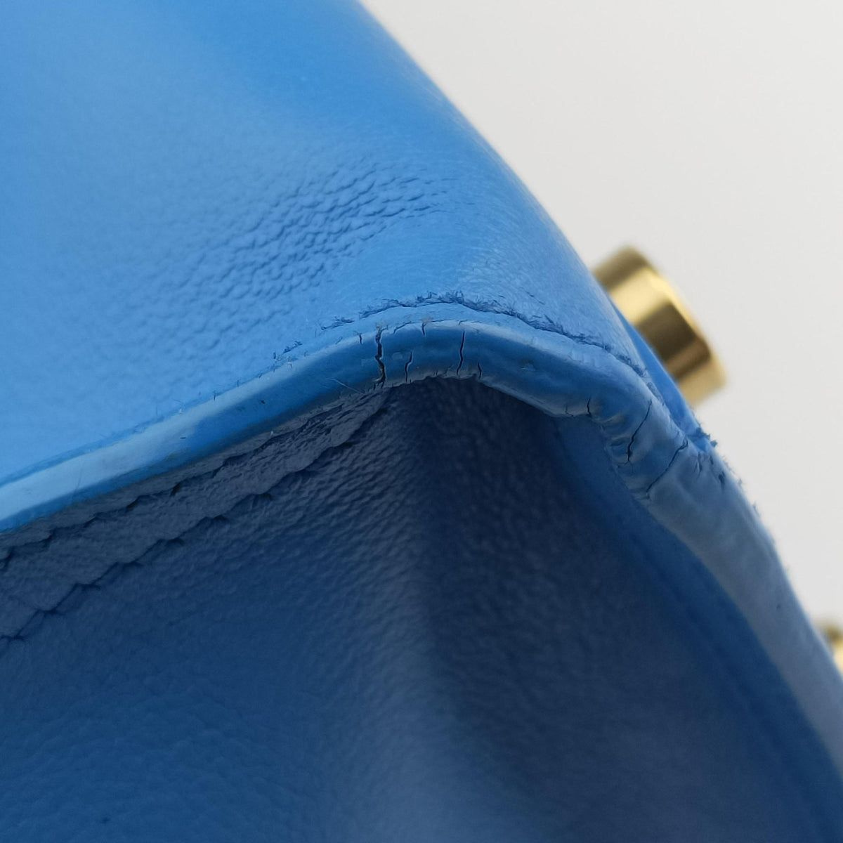 Secondhand Yves Saint Laurent BABY CABAS Blue Leather 400914 shoulderbag | stylenewstar