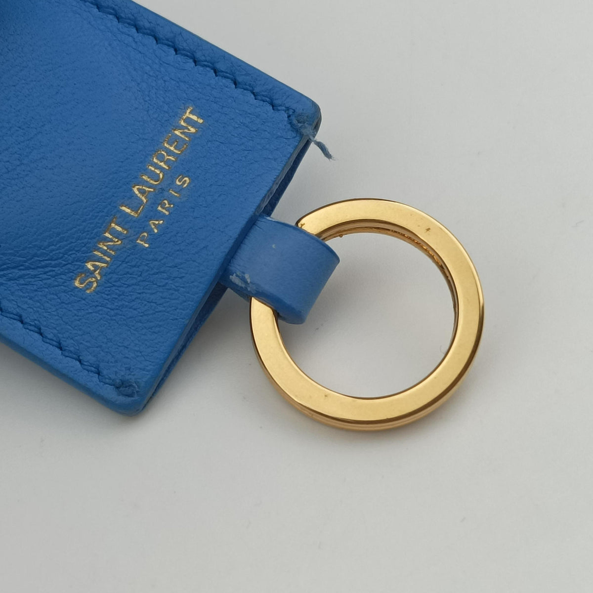 Secondhand Yves Saint Laurent BABY CABAS Blue Leather 400914 shoulderbag | stylenewstar