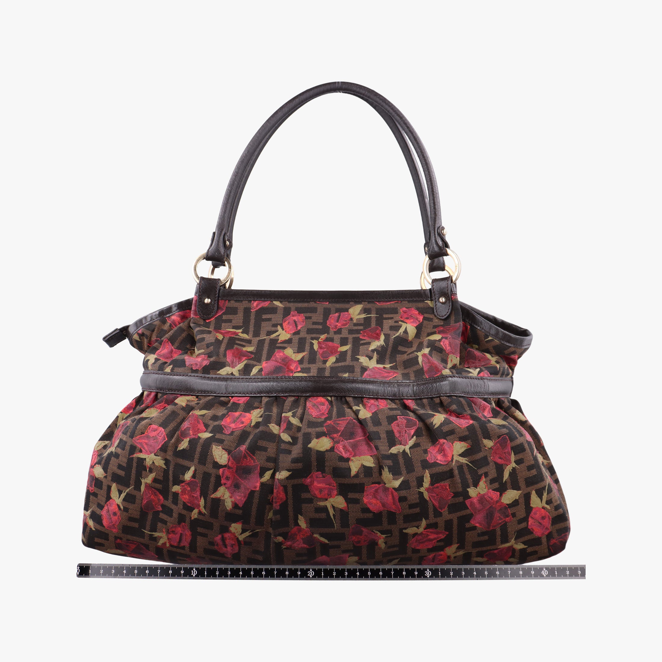 Pre-owned Fendi Zucca Print Brown×Multicolour canvas 8BH186 handbag | stylenewstar