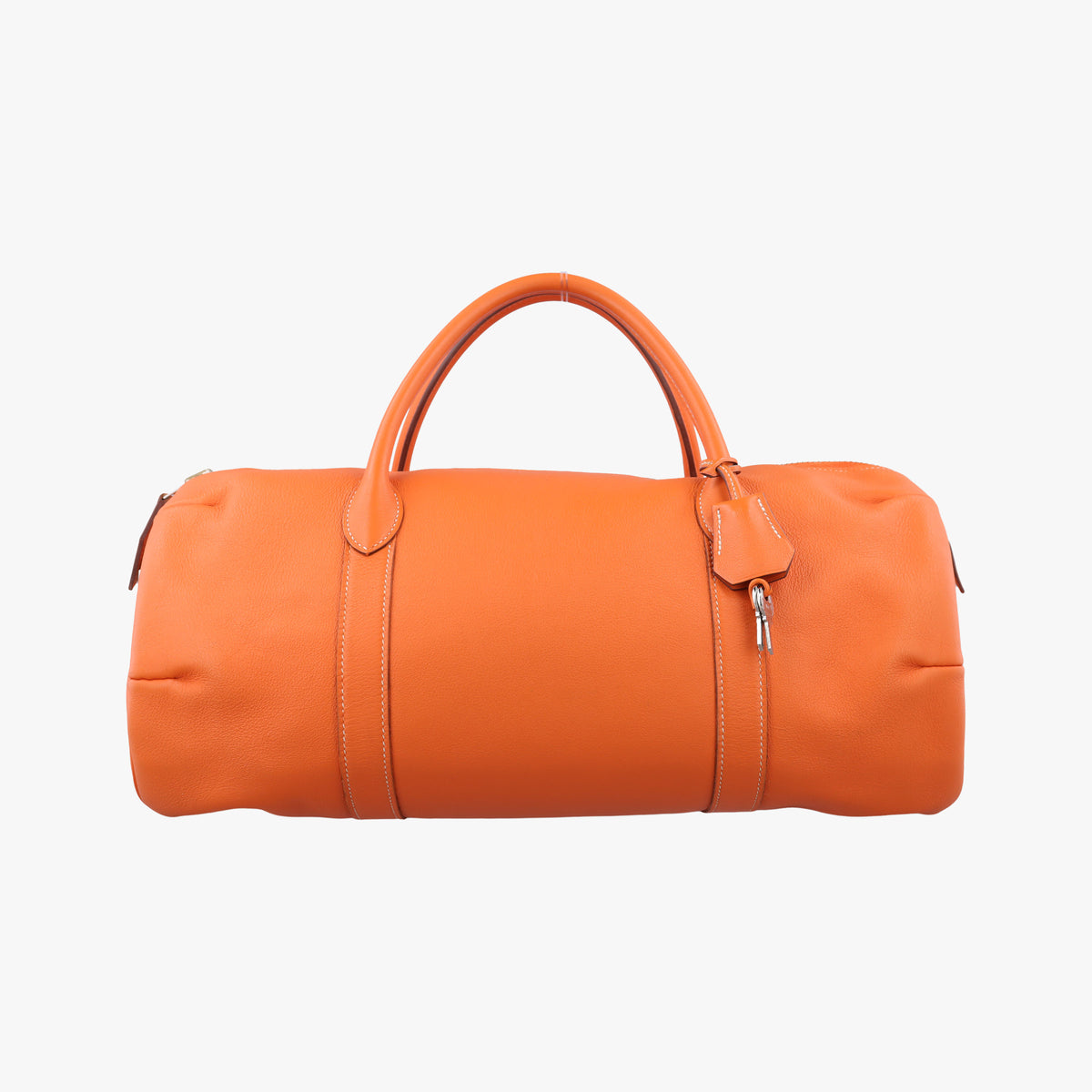 Vintage Hermes Polochon 35 Orange Clemence  handbag | stylenewstar