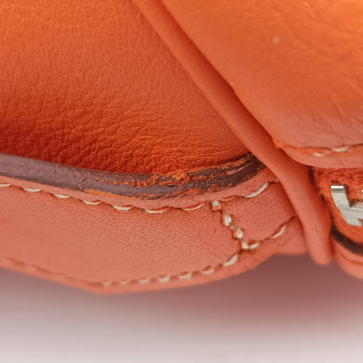 Vintage Hermes Polochon 35 Orange Clemence  handbag | stylenewstar