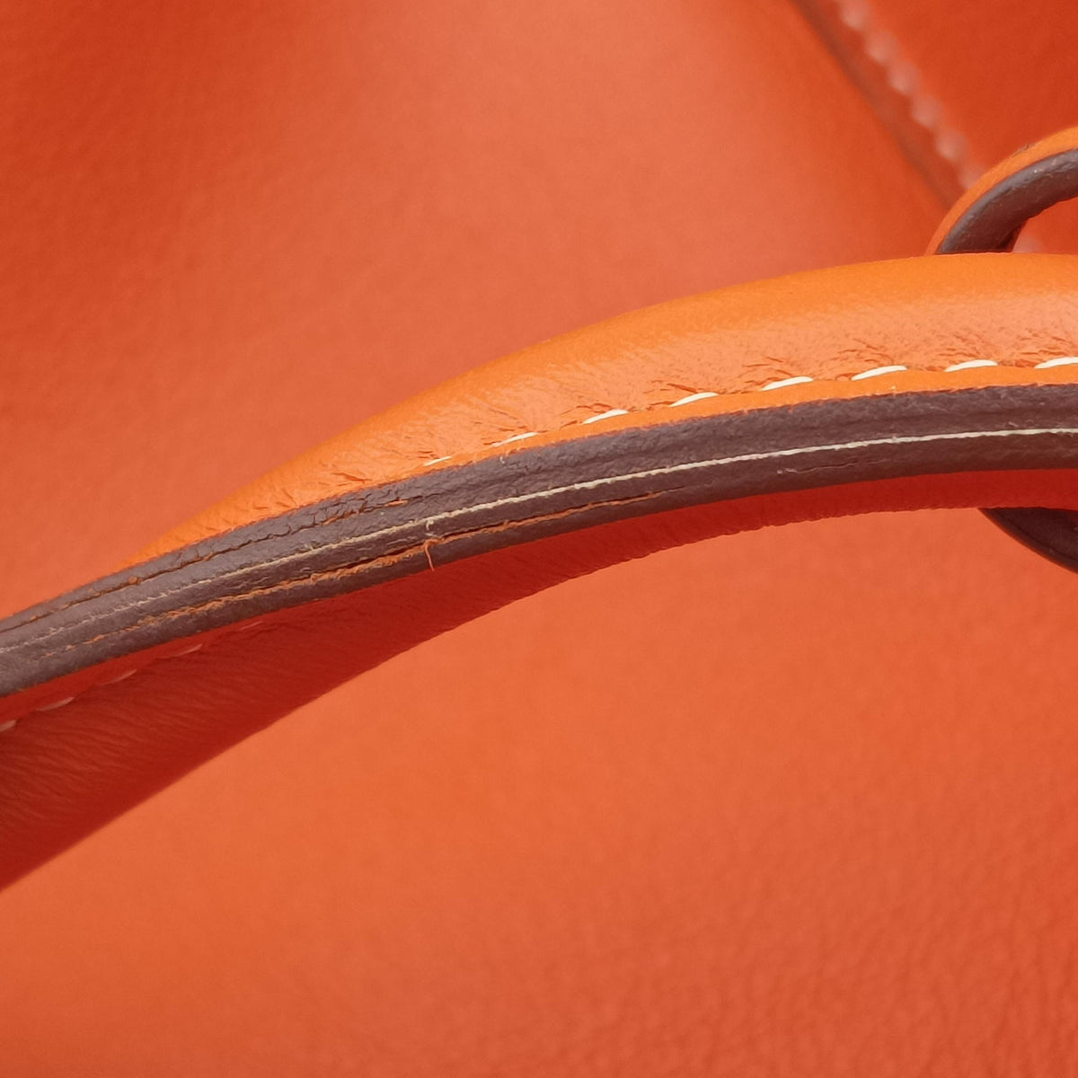 Vintage Hermes Polochon 35 Orange Clemence  handbag | stylenewstar