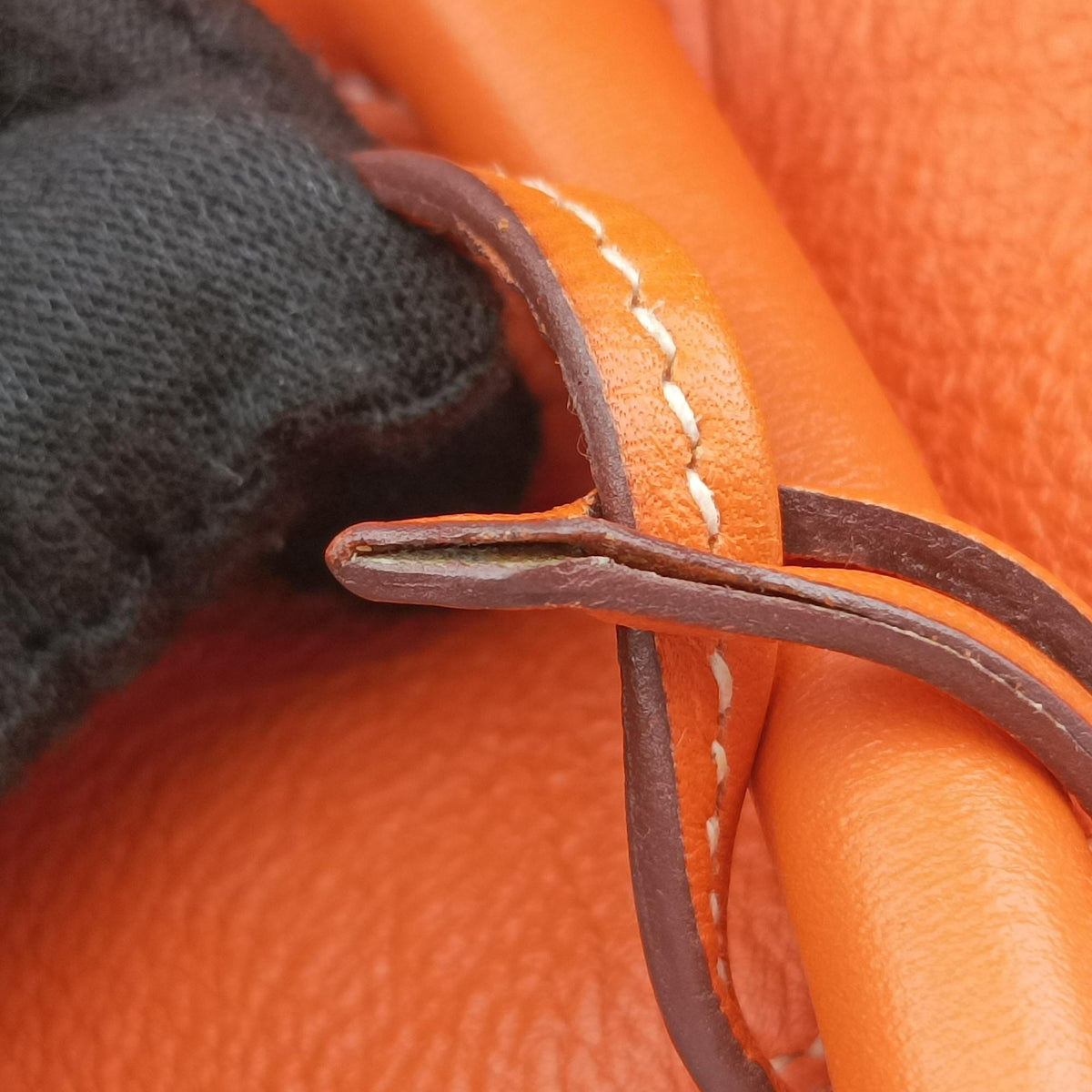 Vintage Hermes Polochon 35 Orange Clemence  handbag | stylenewstar