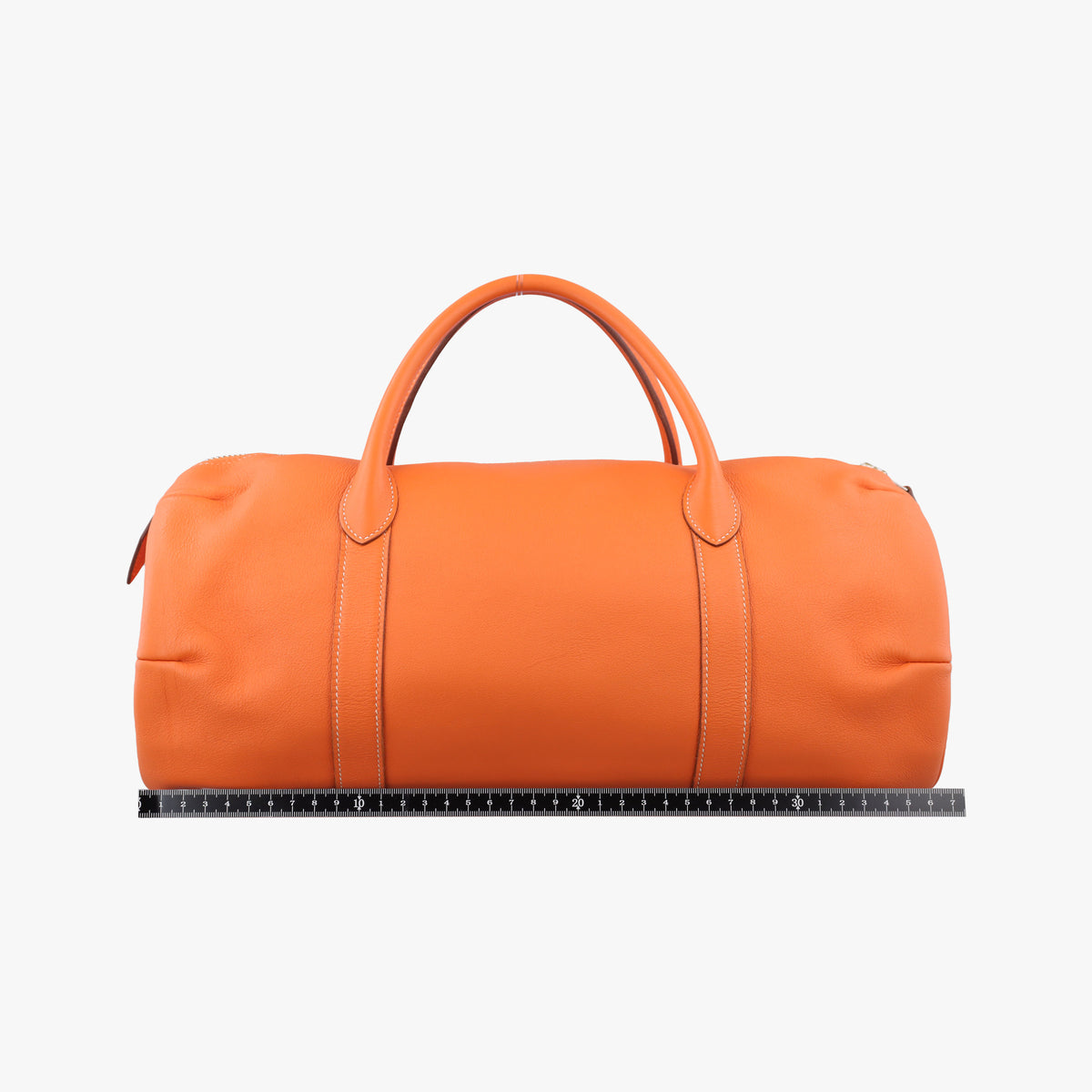 Vintage Hermes Polochon 35 Orange Clemence  handbag | stylenewstar