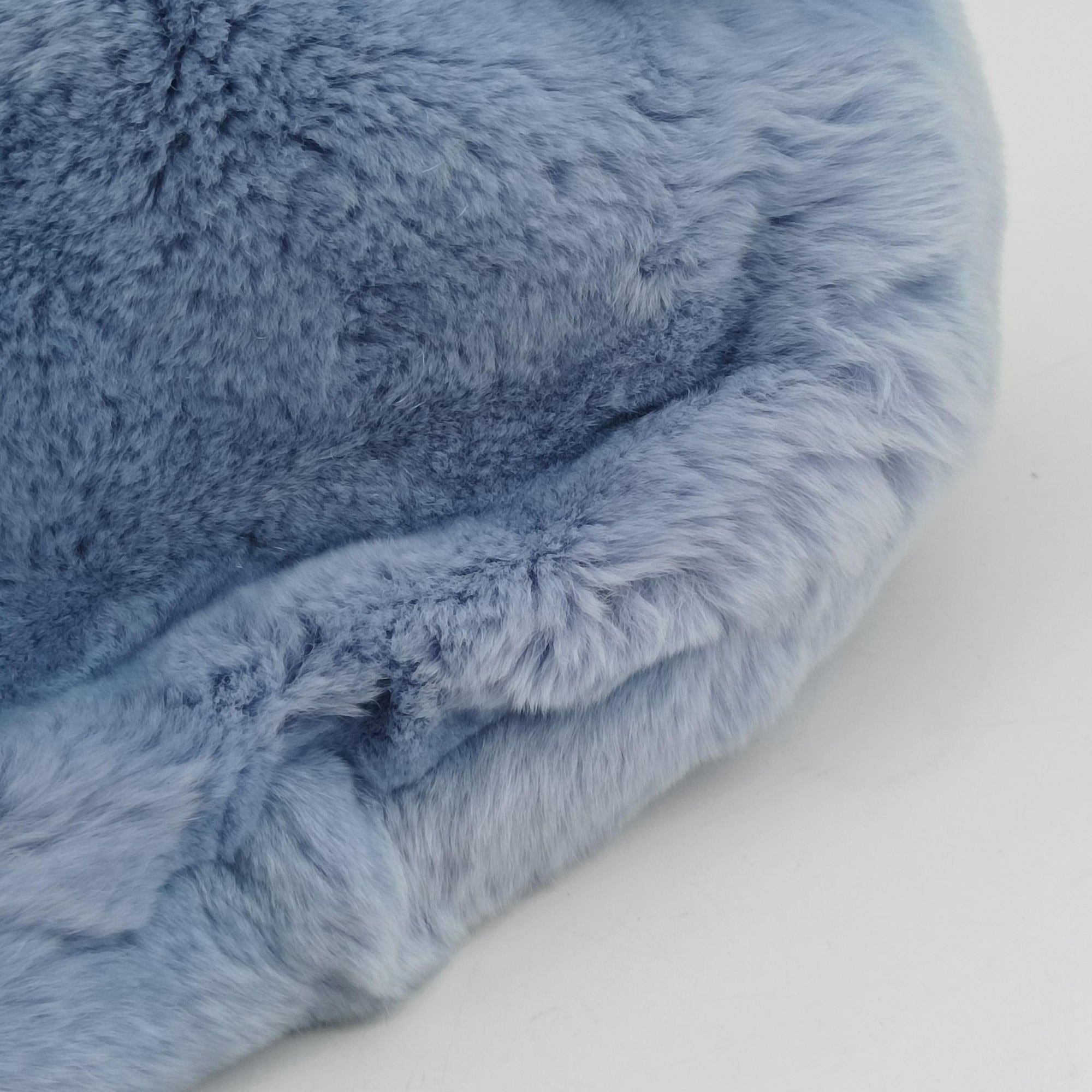 Pre-owned Chanel COCO Mark Light Blue Lapin Fur A20455 shoulderbag | stylenewstar