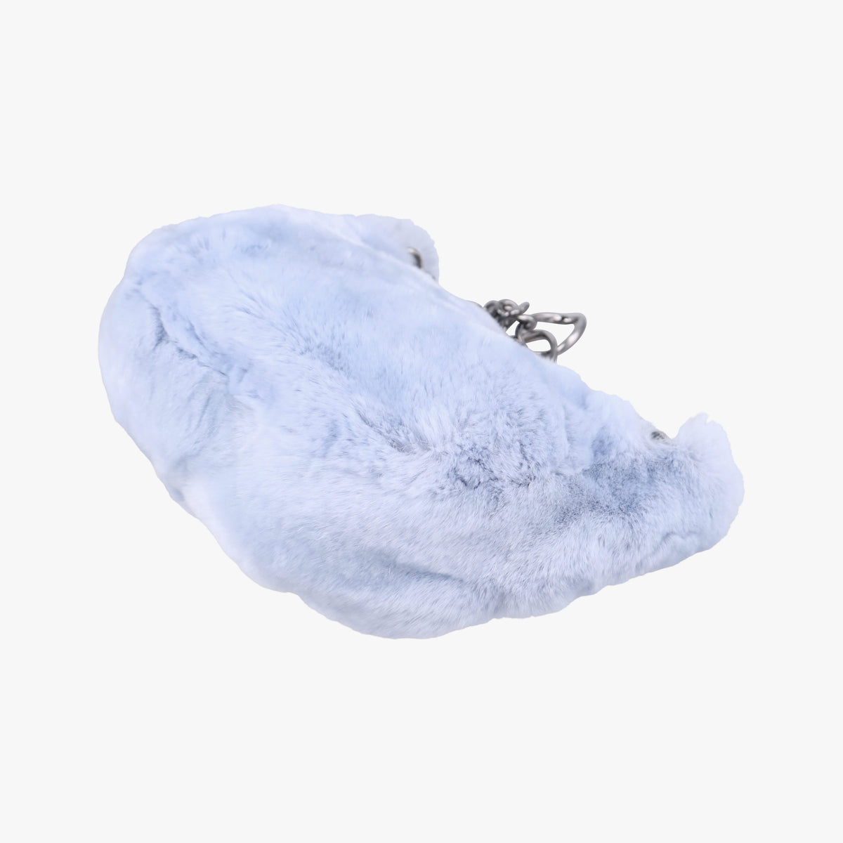 Pre-owned Chanel COCO Mark Light Blue Lapin Fur A20455 shoulderbag | stylenewstar