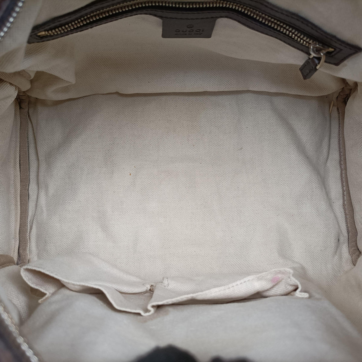 Pre-owned Gucci Sherry Line Beige×green×red canvas×leather 247205 shoulderbag | stylenewstar