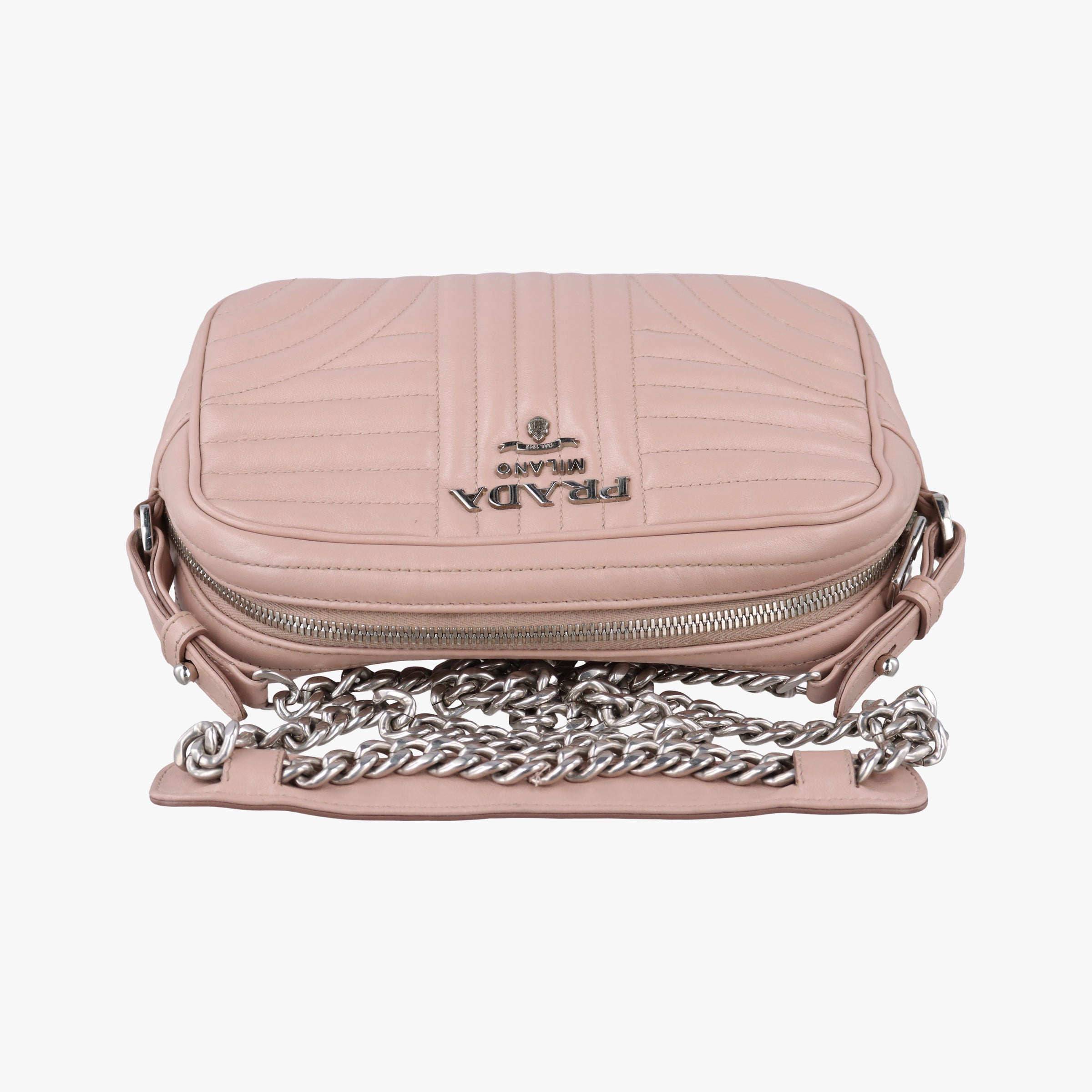 Secondhand Prada Diagramme Pink Leather 1BH084 shoulderbag | stylenewstar