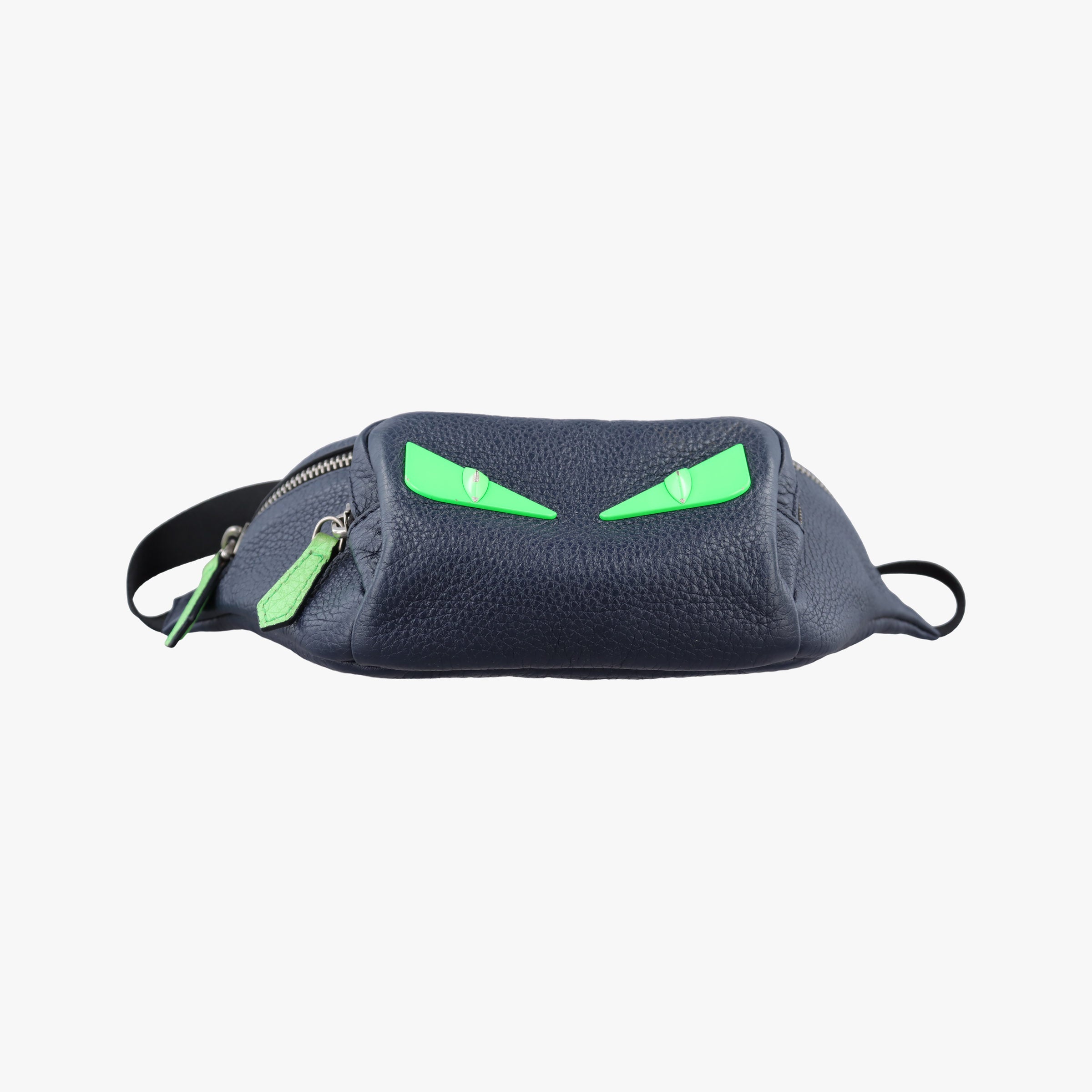 Secondhand Fendi Pecan AMOR Logo Navy Leather 7VA446 bum bag/waist bag | stylenewstar