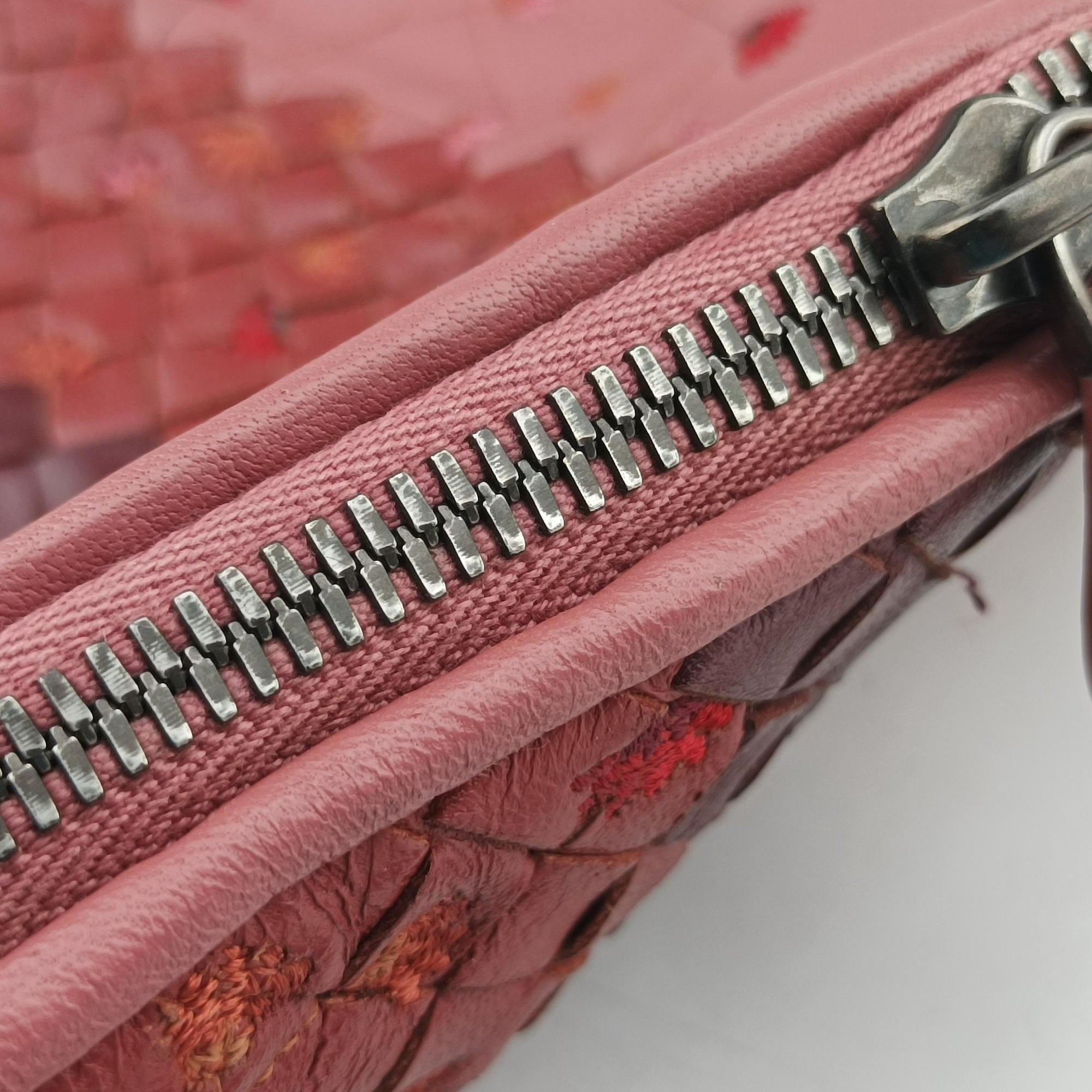 Secondhand Bottega Veneta Floral Intrecciato Pink×multicolor lambskin  shoulderbag | stylenewstar