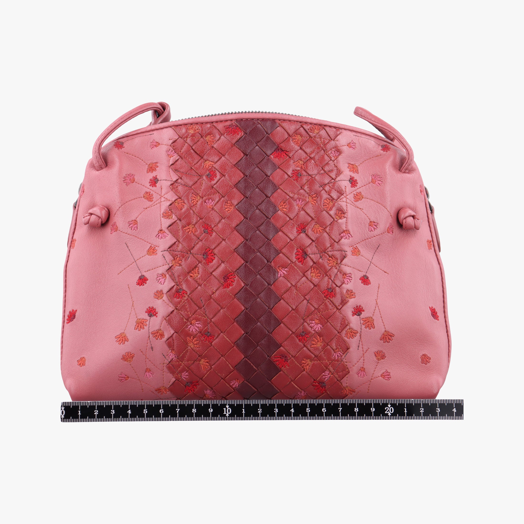 Secondhand Bottega Veneta Floral Intrecciato Pink×multicolor lambskin  shoulderbag | stylenewstar