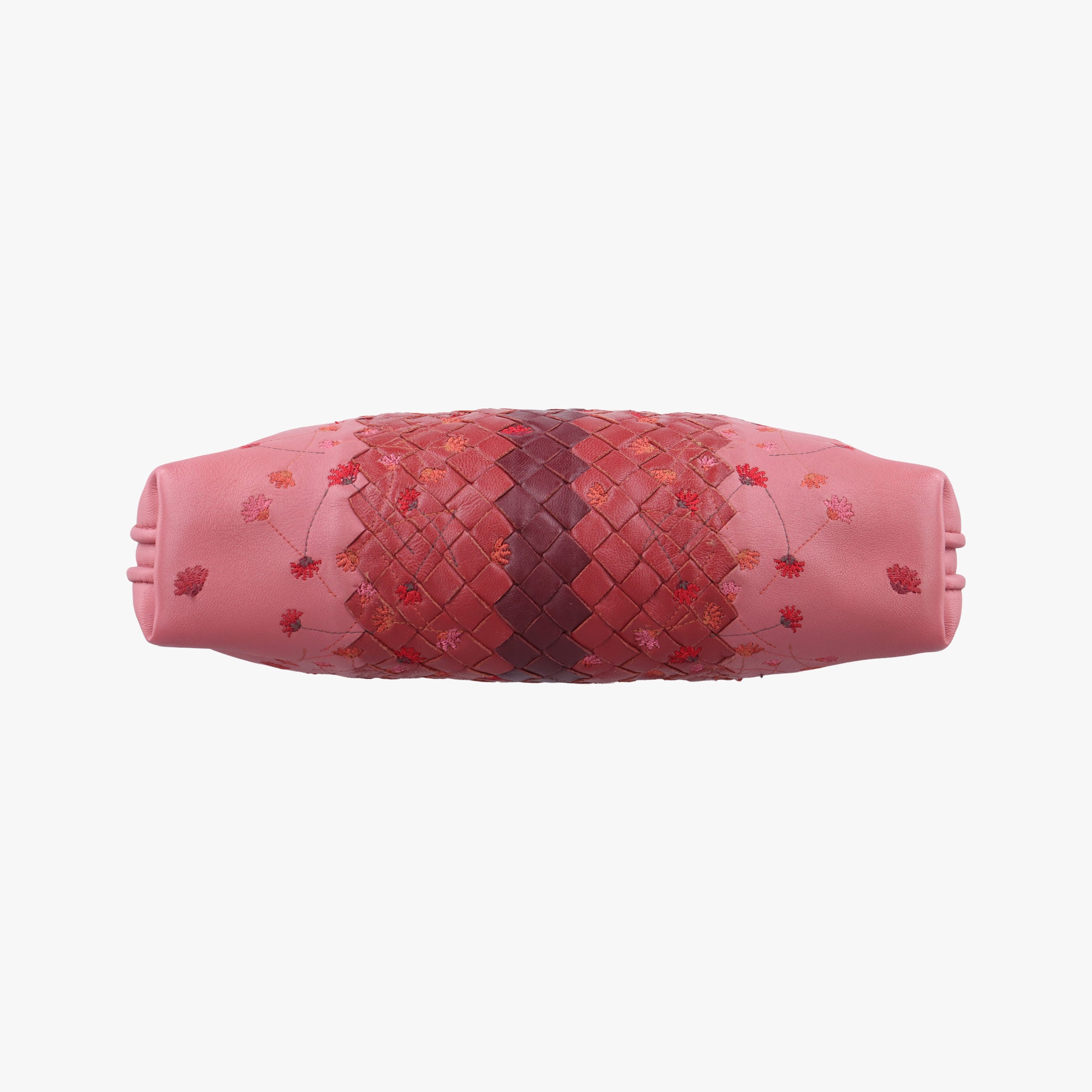 Secondhand Bottega Veneta Floral Intrecciato Pink×multicolor lambskin  shoulderbag | stylenewstar