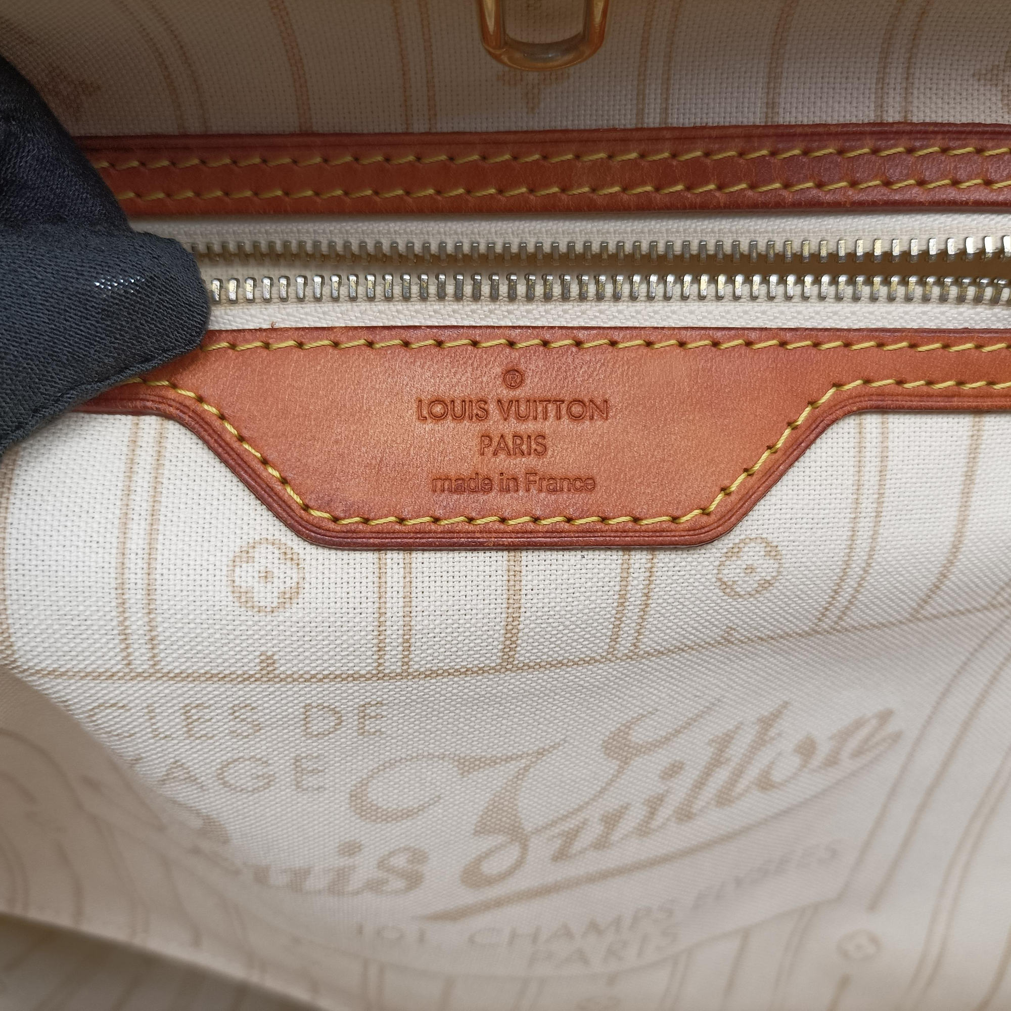 Pre-owned Louis Vuitton Neverfull MM Azur Damier Canvas N51107 shoulderbag | stylenewstar
