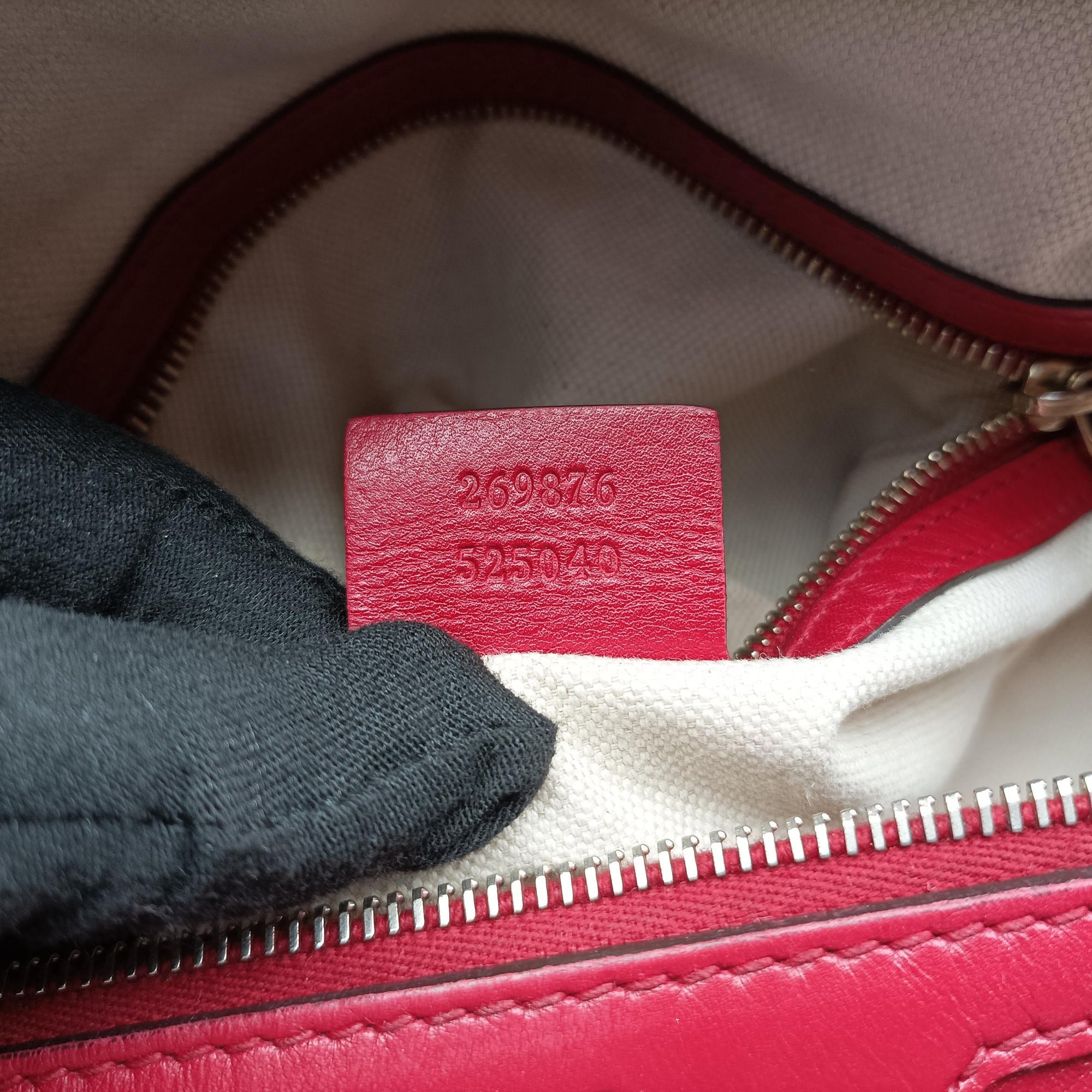 Pre-owned Gucci Sherry Line Red Leather 269876 handbag | stylenewstar