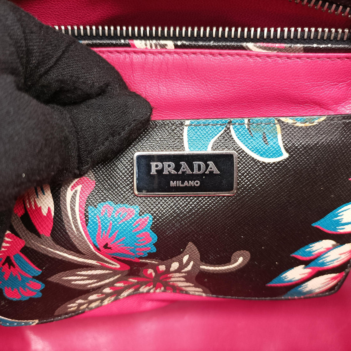 Vintage Prada Tessuto Multicolour SAFFIANO Leather  handbag | stylenewstar