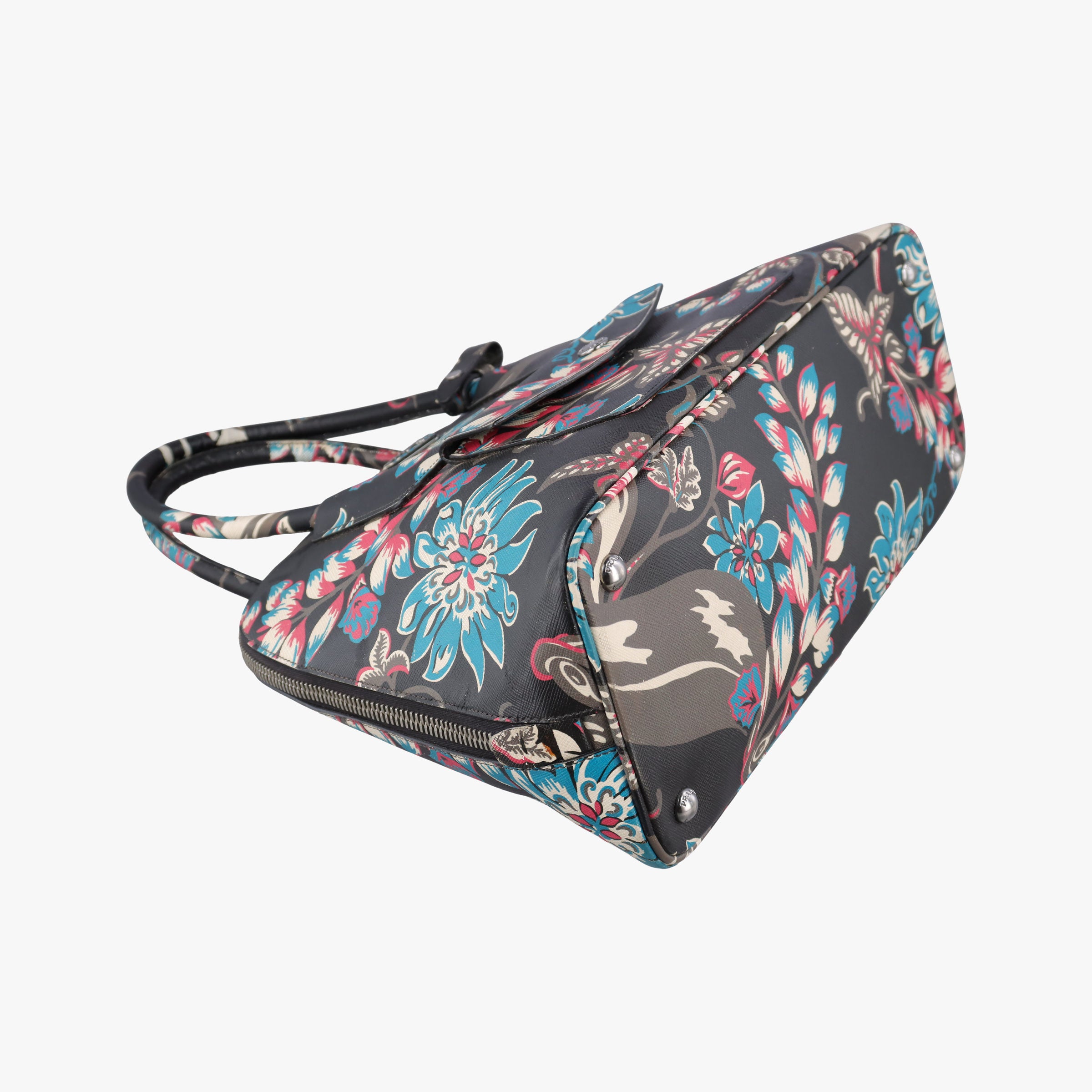 Vintage Prada Tessuto Multicolour SAFFIANO Leather  handbag | stylenewstar