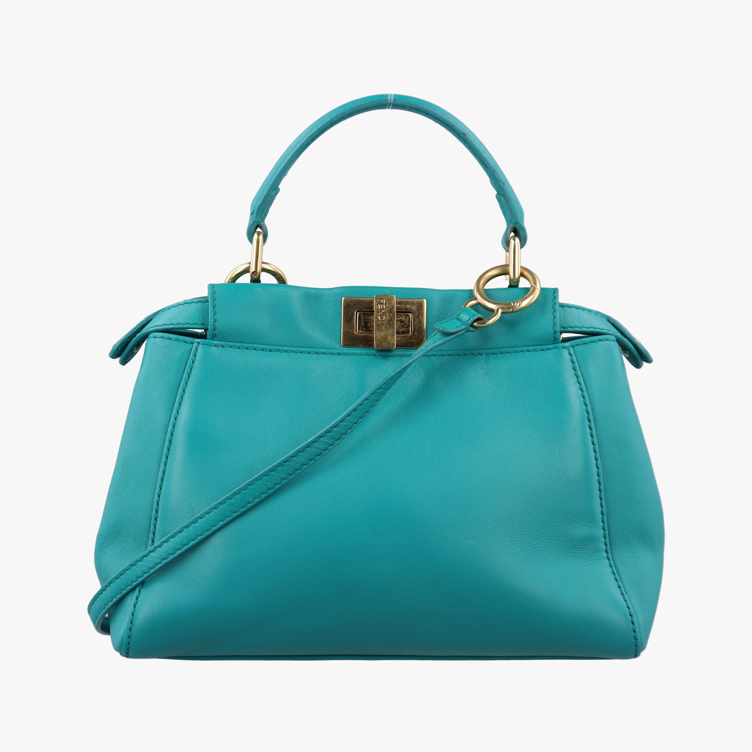 Pre-owned Fendi PEEKABOO Blue Leather 8BN244 shoulderbag | stylenewstar