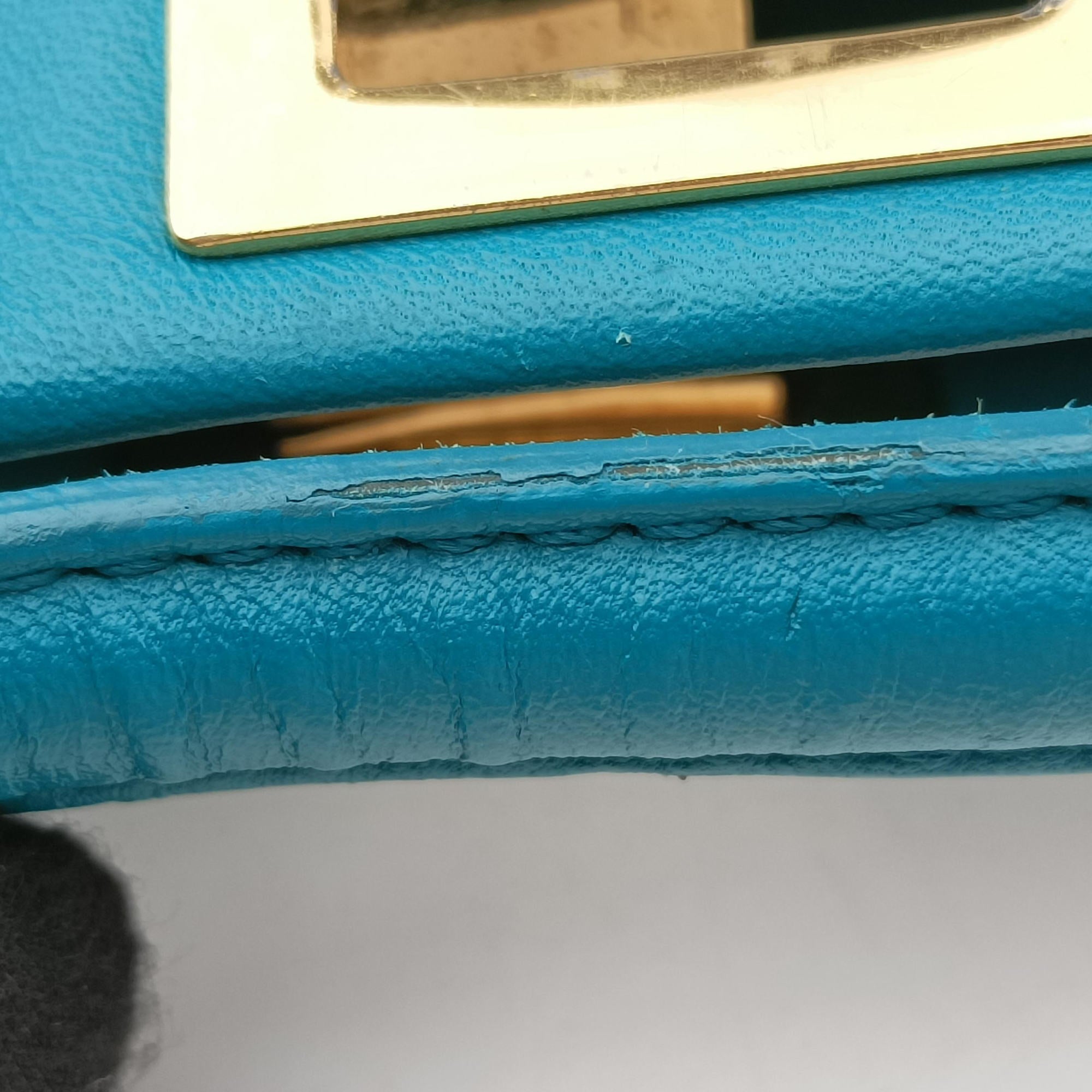 Pre-owned Fendi PEEKABOO Blue Leather 8BN244 shoulderbag | stylenewstar