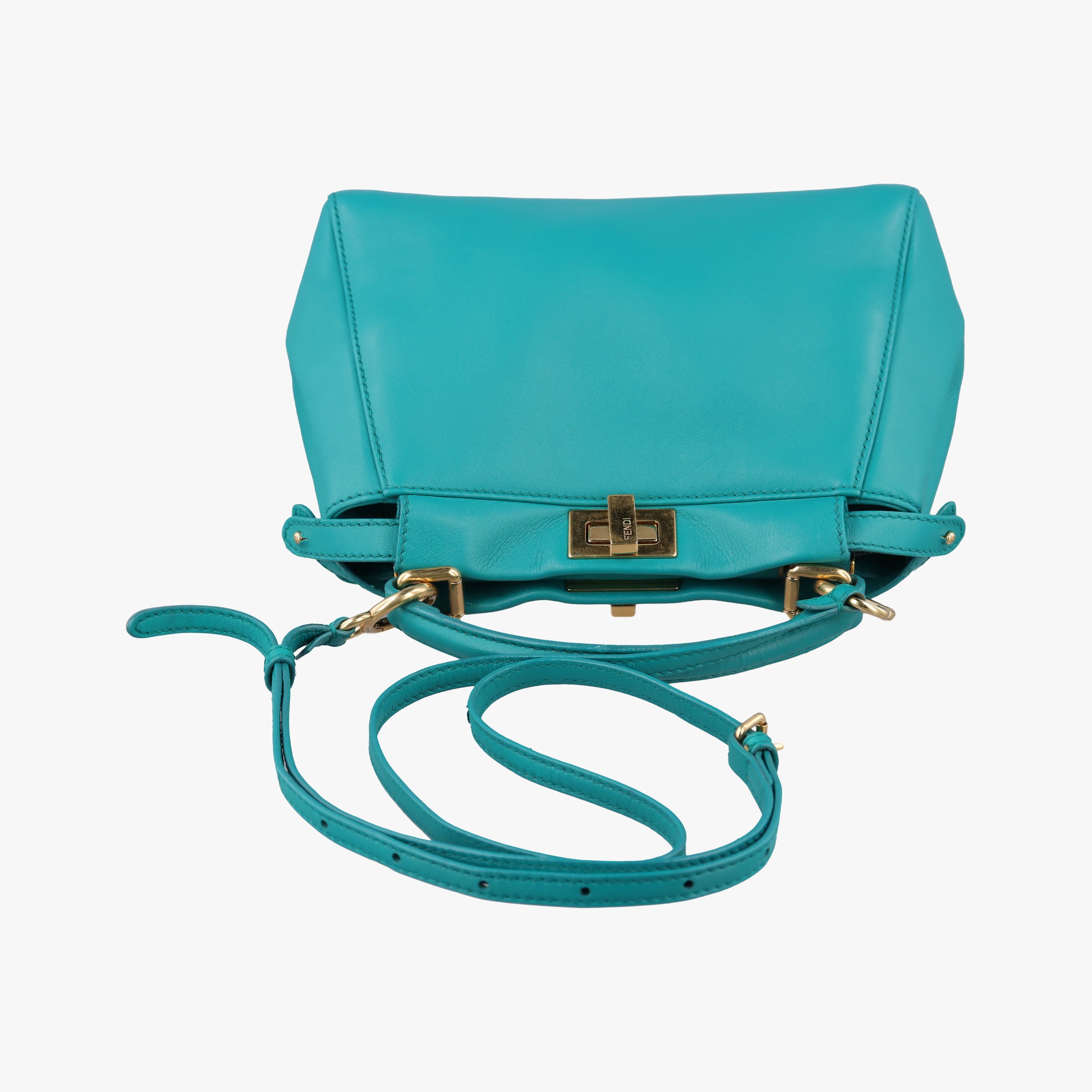 Pre-owned Fendi PEEKABOO Blue Leather 8BN244 shoulderbag | stylenewstar