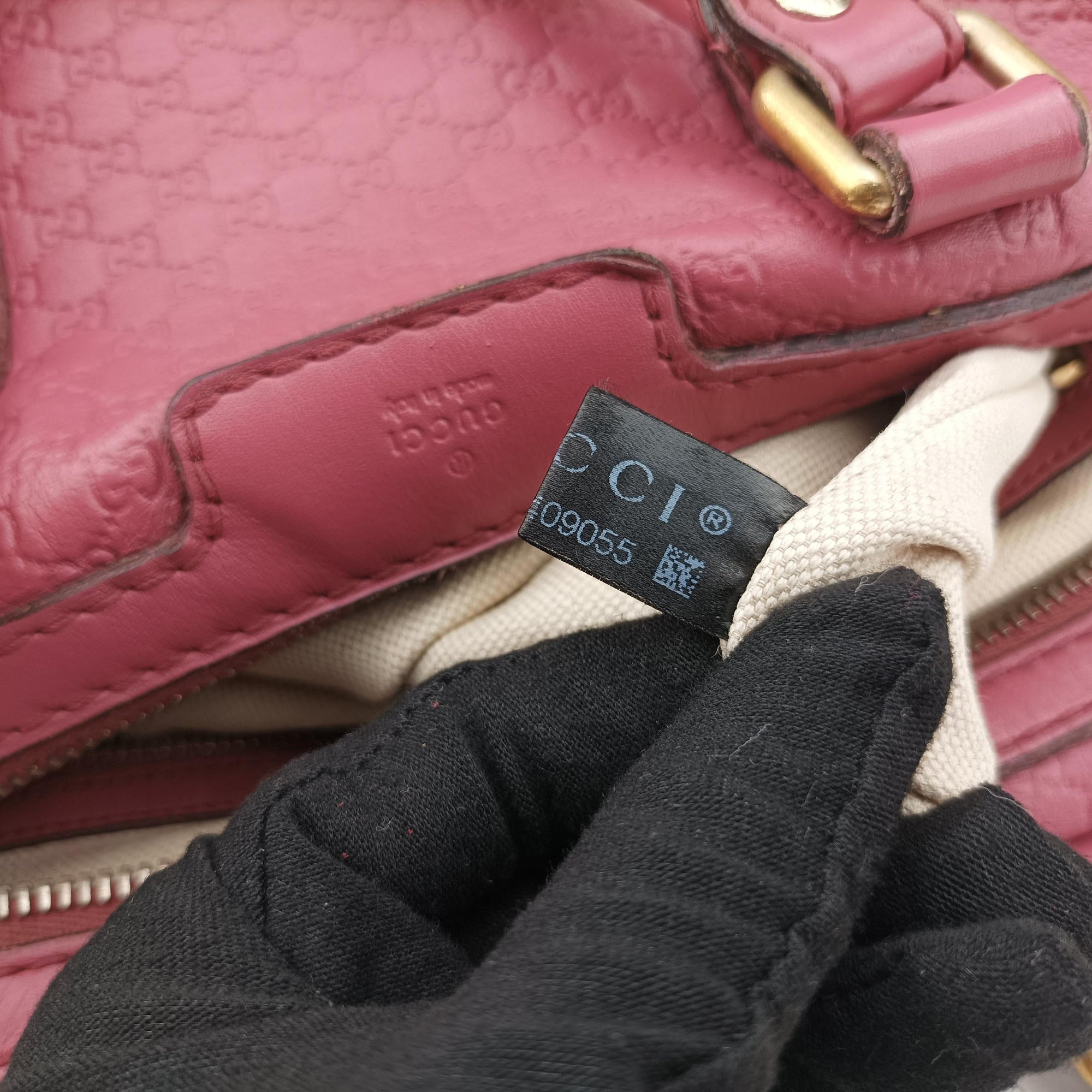 Secondhand Gucci Sherry Line Pink Leather 247205 handbag | stylenewstar