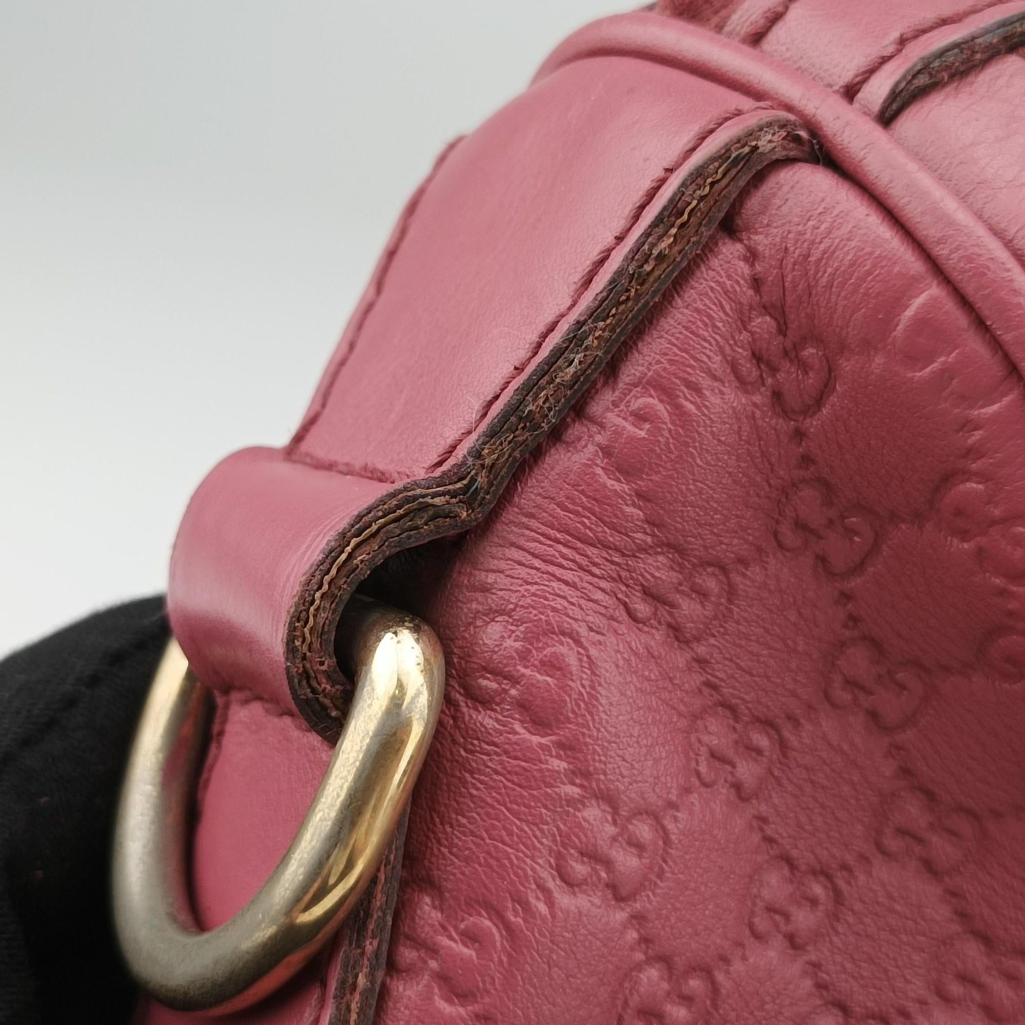 Secondhand Gucci Sherry Line Pink Leather 247205 handbag | stylenewstar