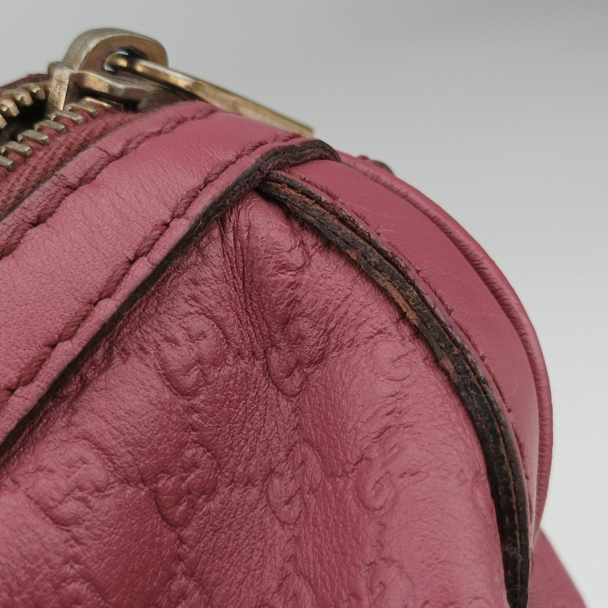 Secondhand Gucci Sherry Line Pink Leather 247205 handbag | stylenewstar