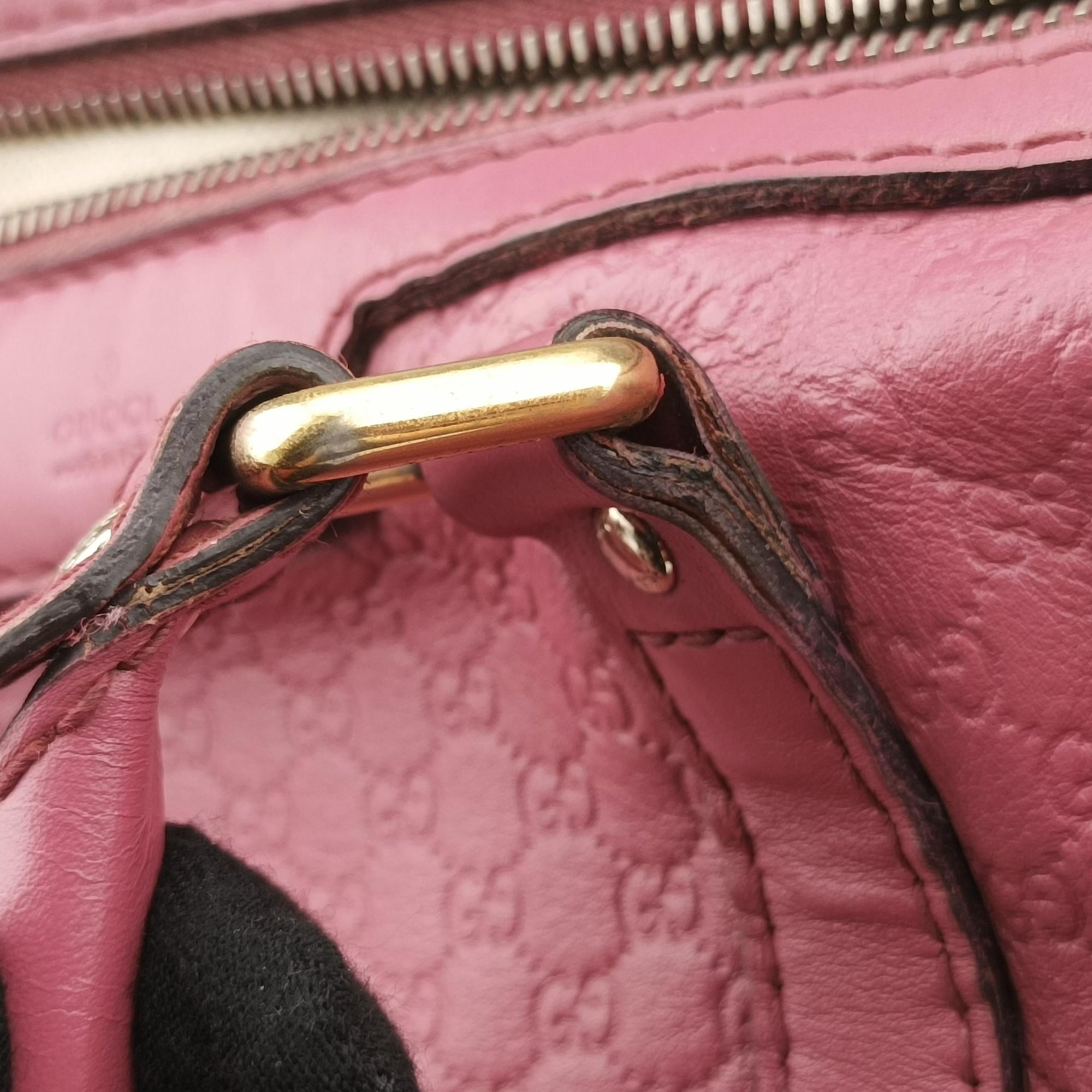 Secondhand Gucci Sherry Line Pink Leather 247205 handbag | stylenewstar
